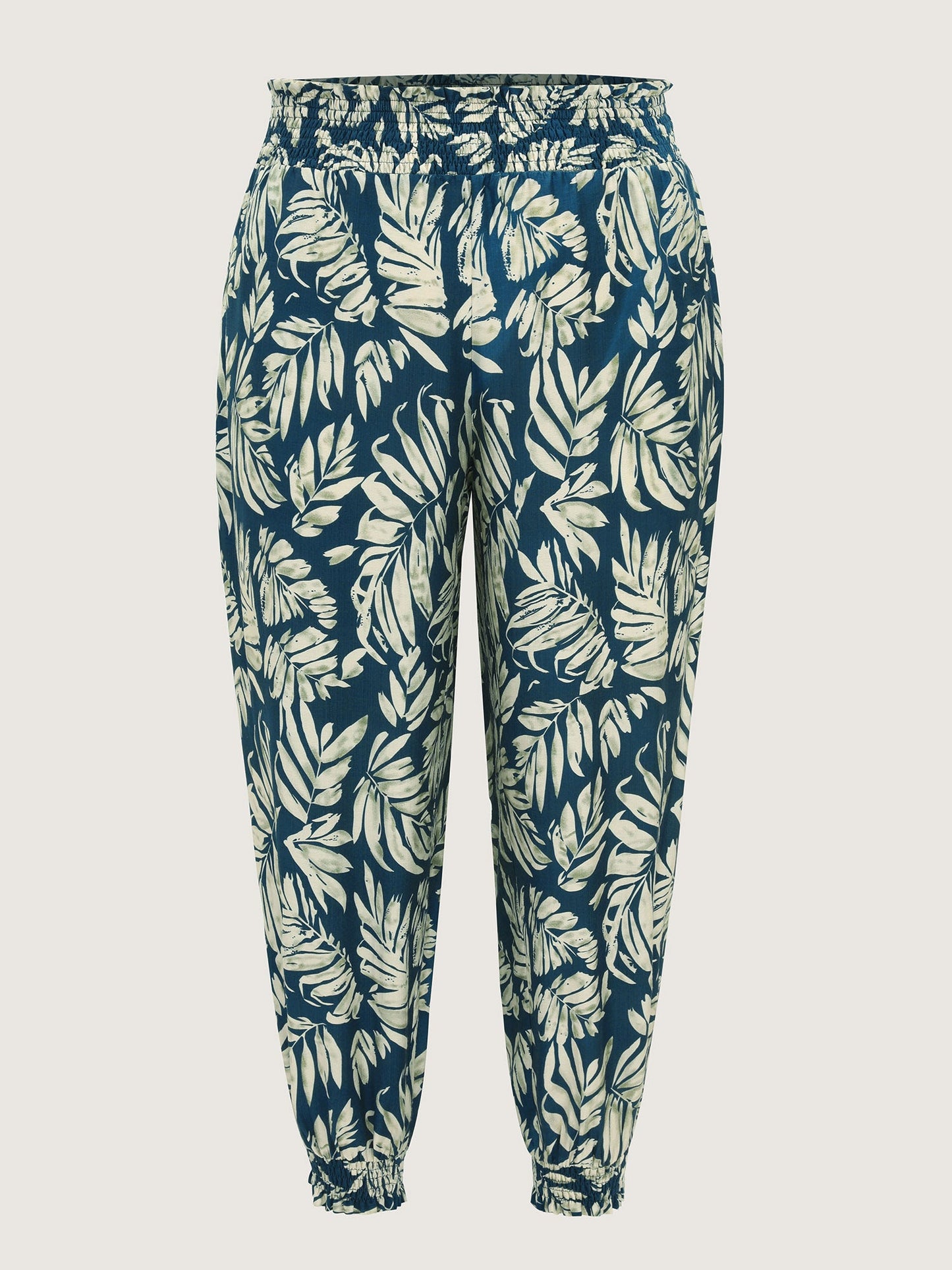 Supersoft Silohuette Flower Shirred Cuff Pants