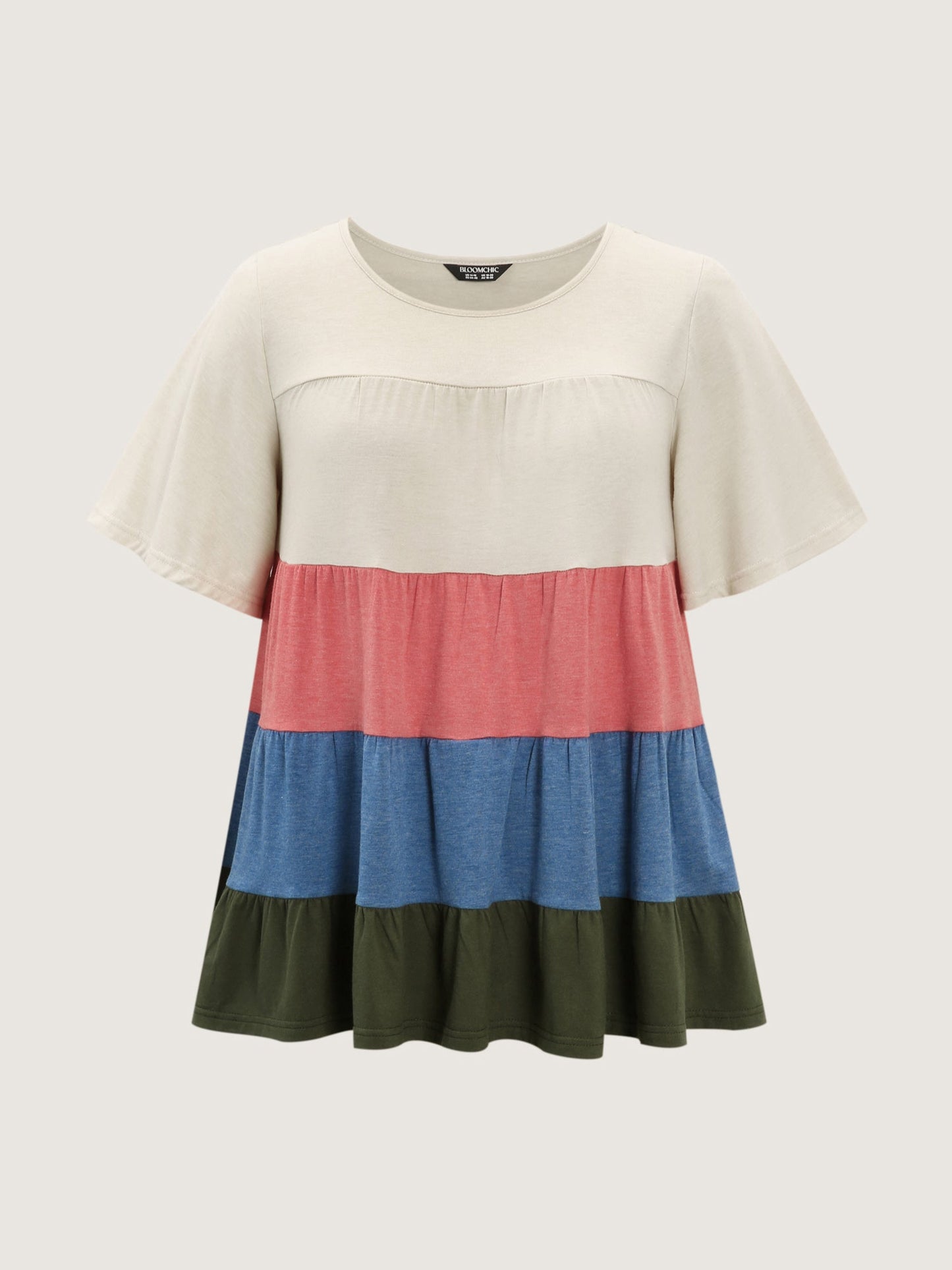 Supersoft Colorful Stripes A-Line Knit Top