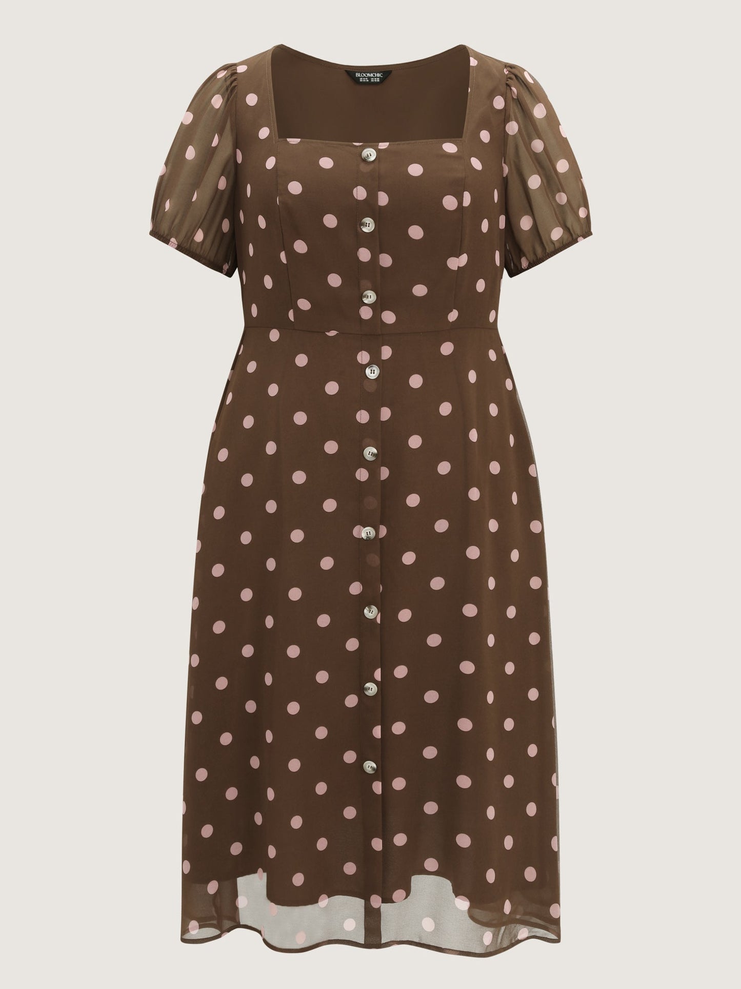 Polka Dots Curve-Hugging Midi Dress