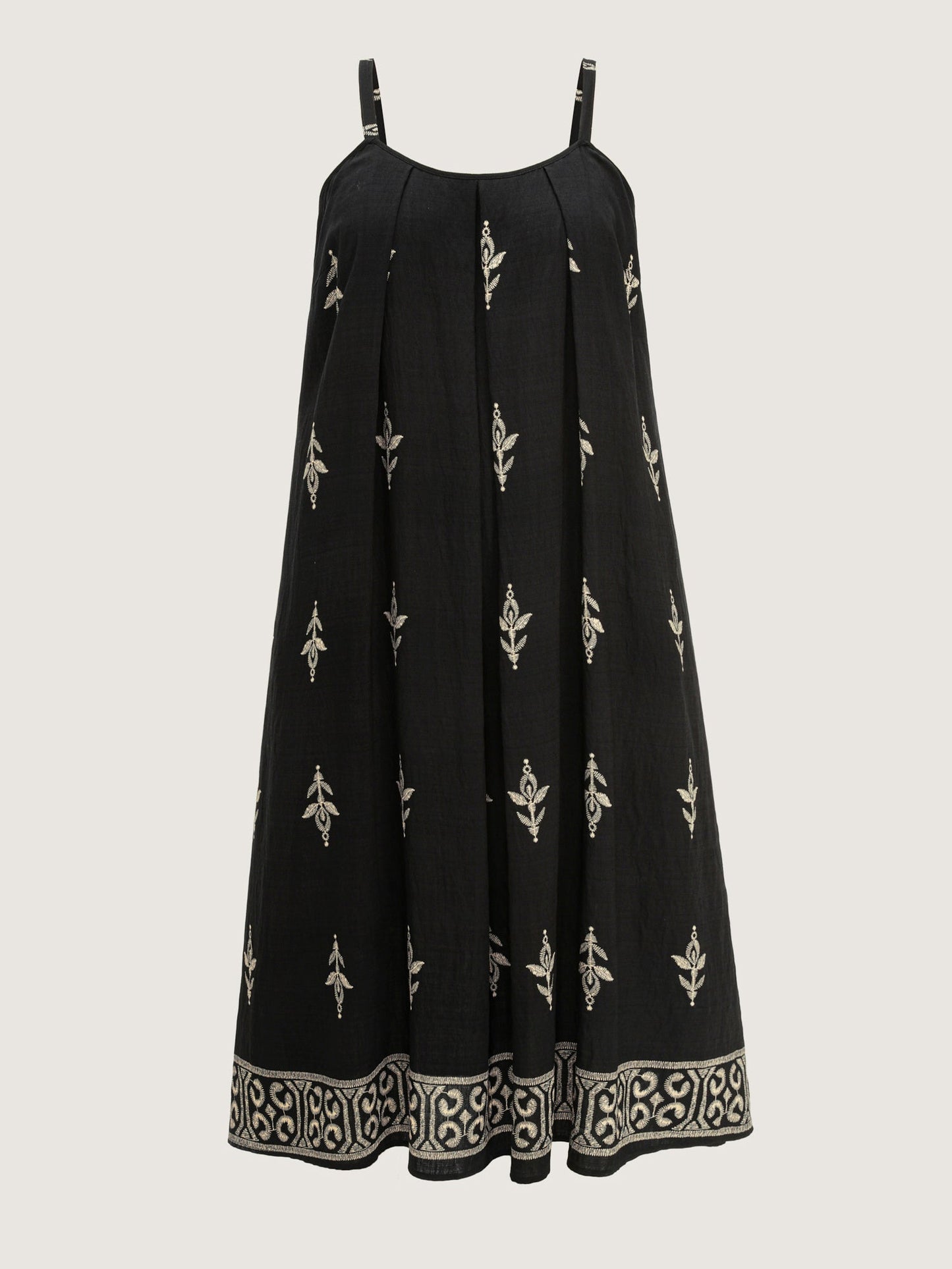 Geometric Print Color Contrast Maxi Dress