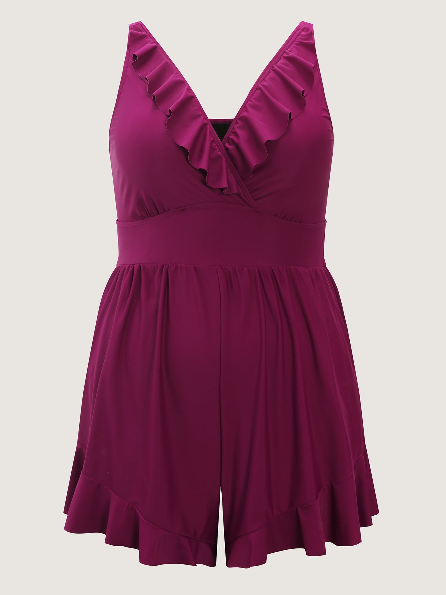 Ruffled Adjustable Hip Coverage One-Piece Swimsuit