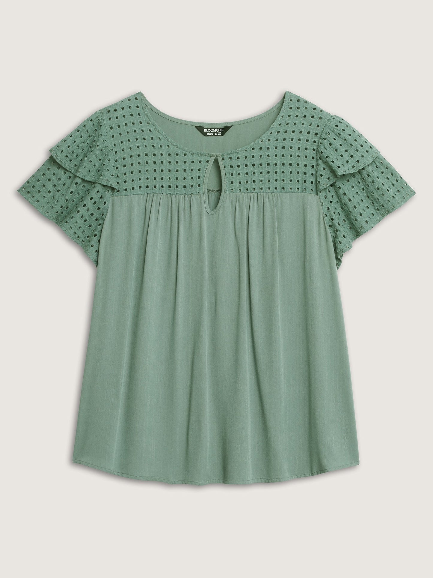 Pure Cotton Layered Sleeve Flowy Blouse