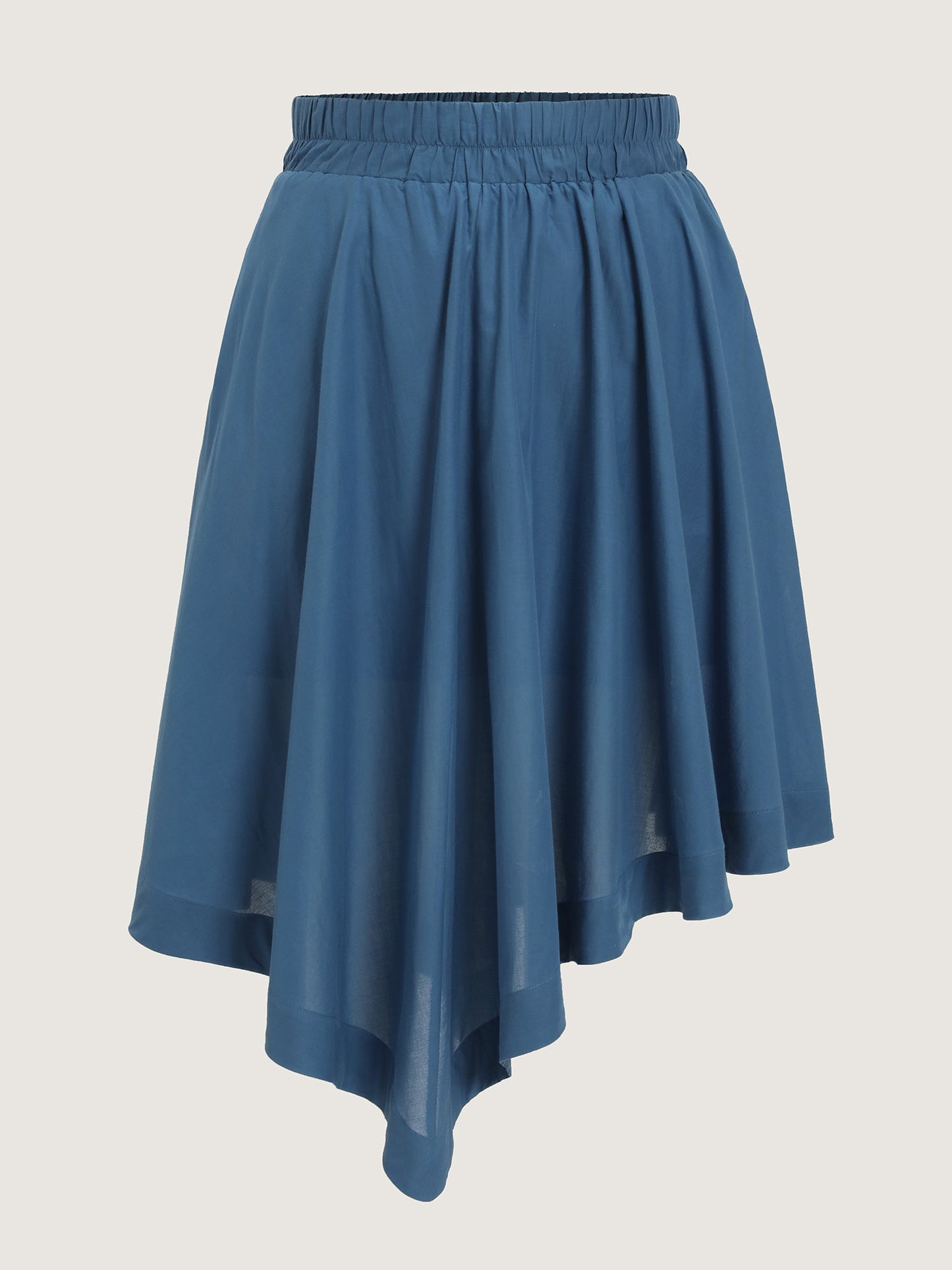Pure Cotton High Low Hem Midi Skirt