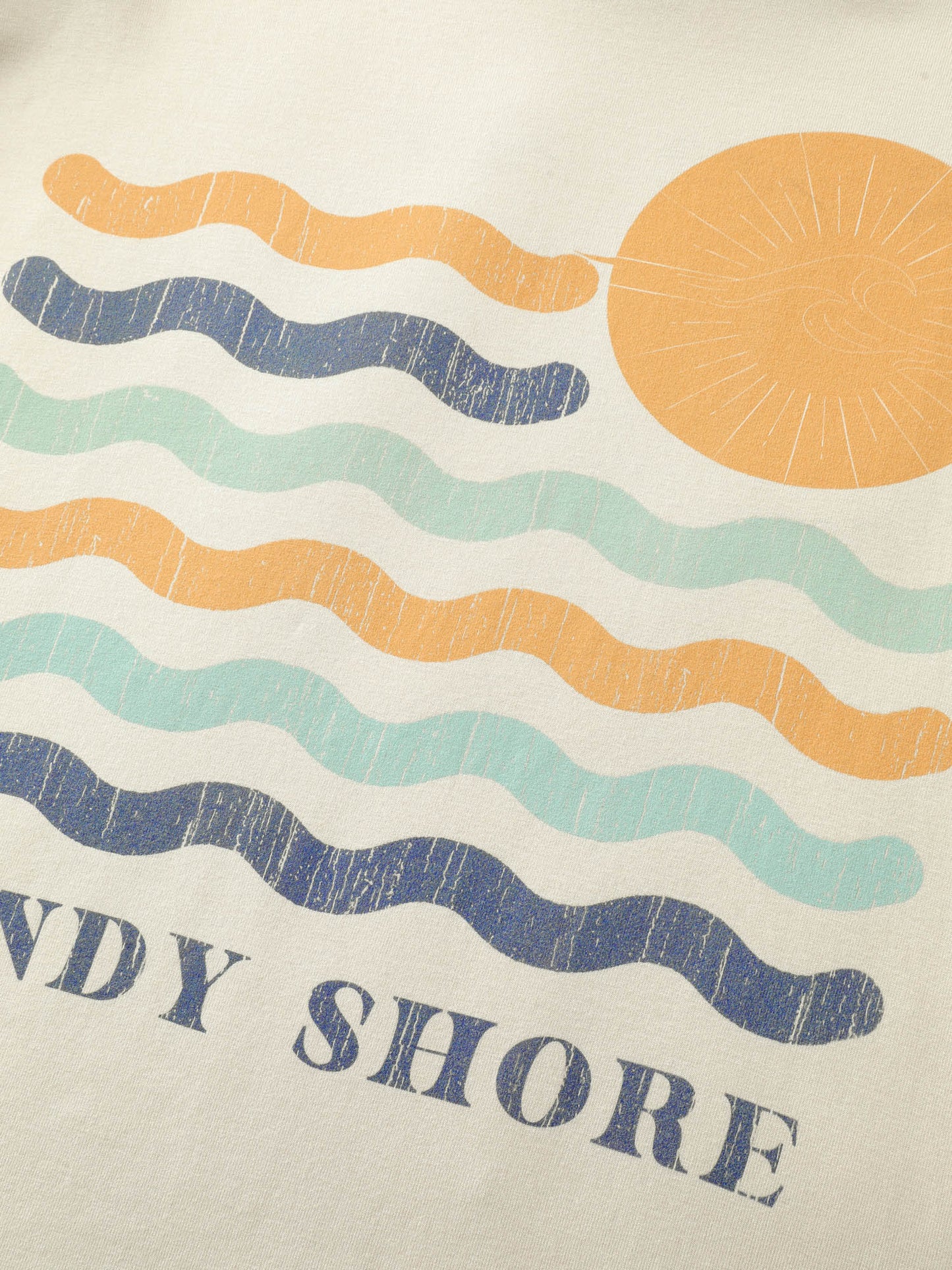 Sandy Shore Print Round Neck T-Shirt