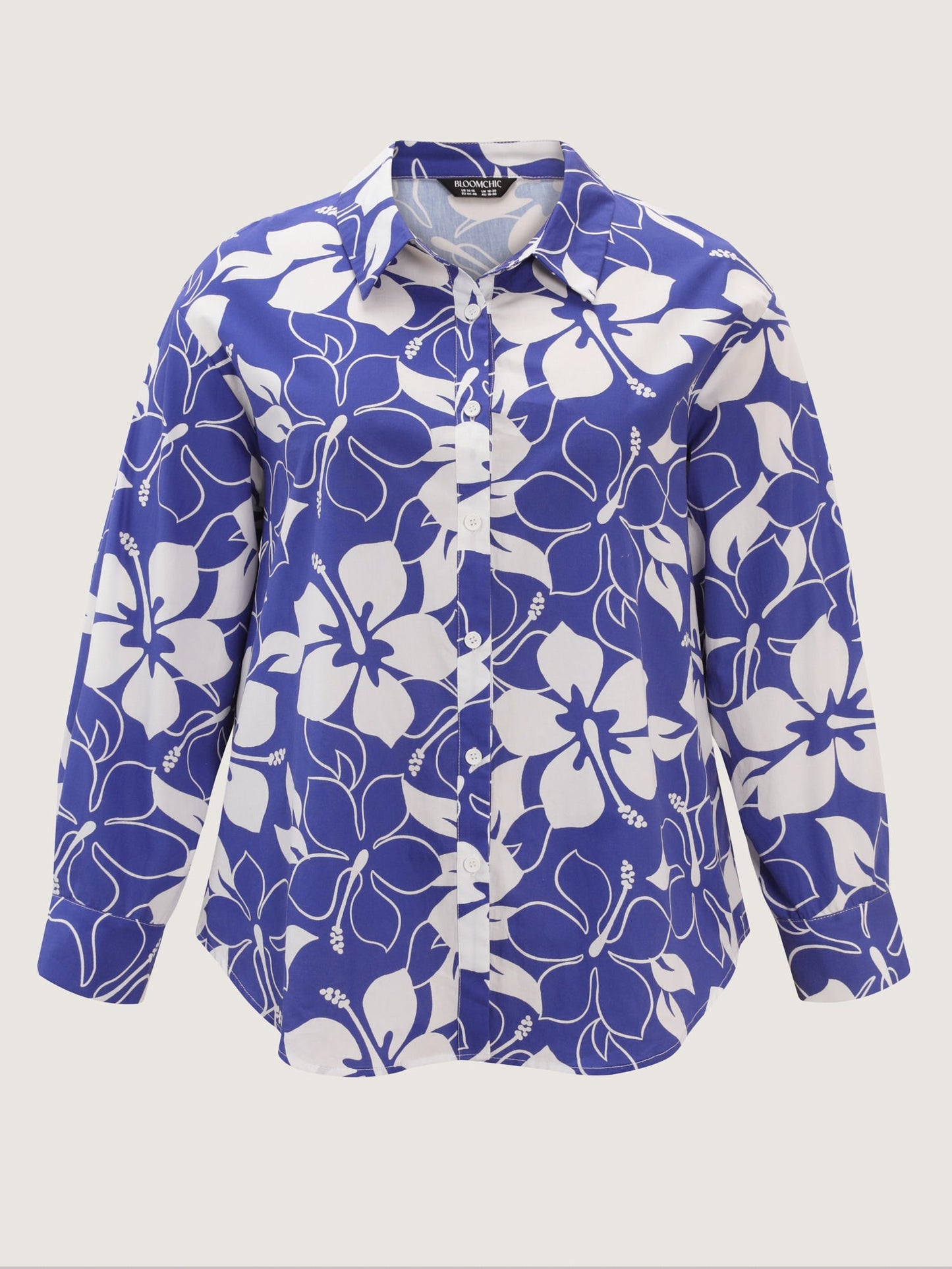 Pure Cotton Large Floral Print Shirt