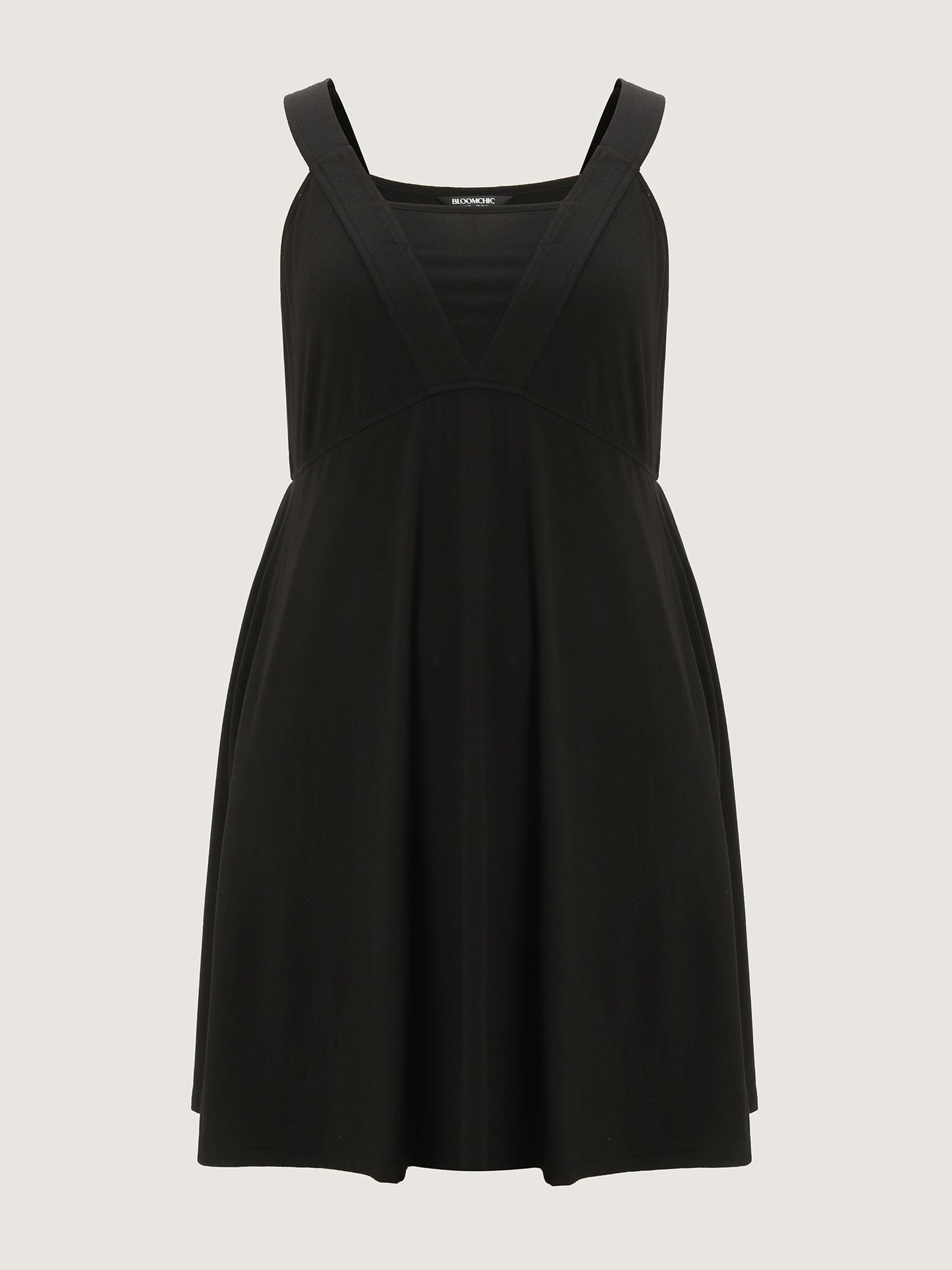 Supersoft Wide Straps Plain Mini Dress