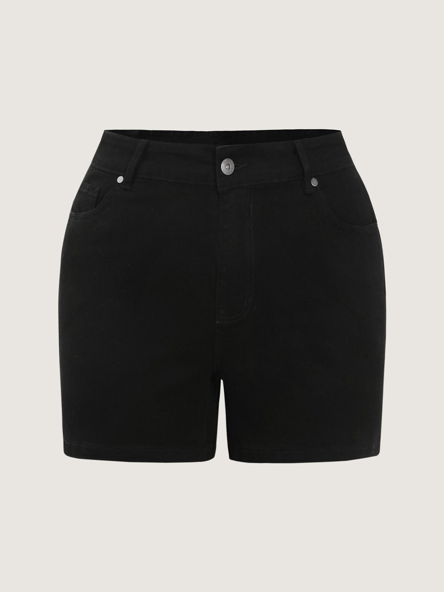 No Gap Waist Stretchy High-Rise Denim Shorts