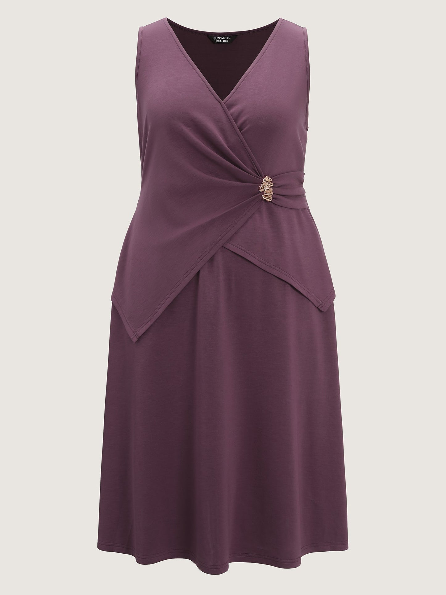 Supersoft Side Knot Metal Detail Midi Dress