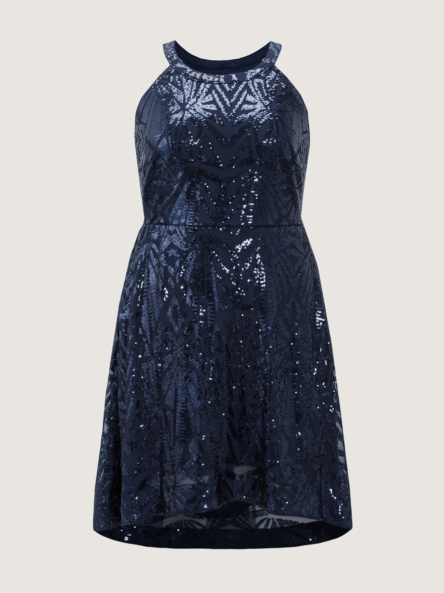 Sparkly Sequin Halter Neck Mini Dress