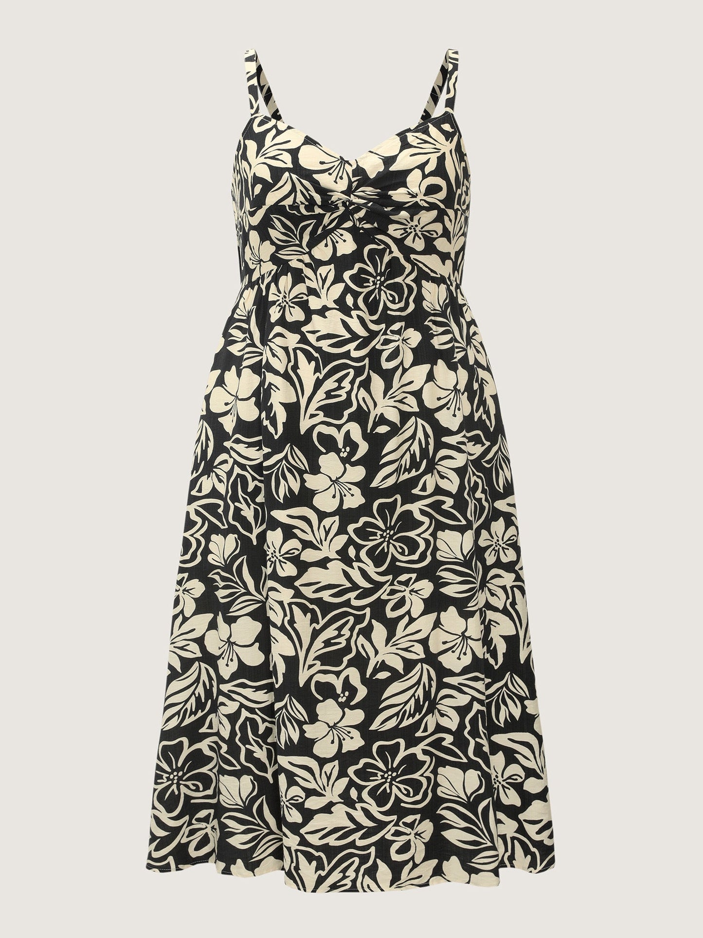 Supersoft Silhouette Flower Print Midi Dress