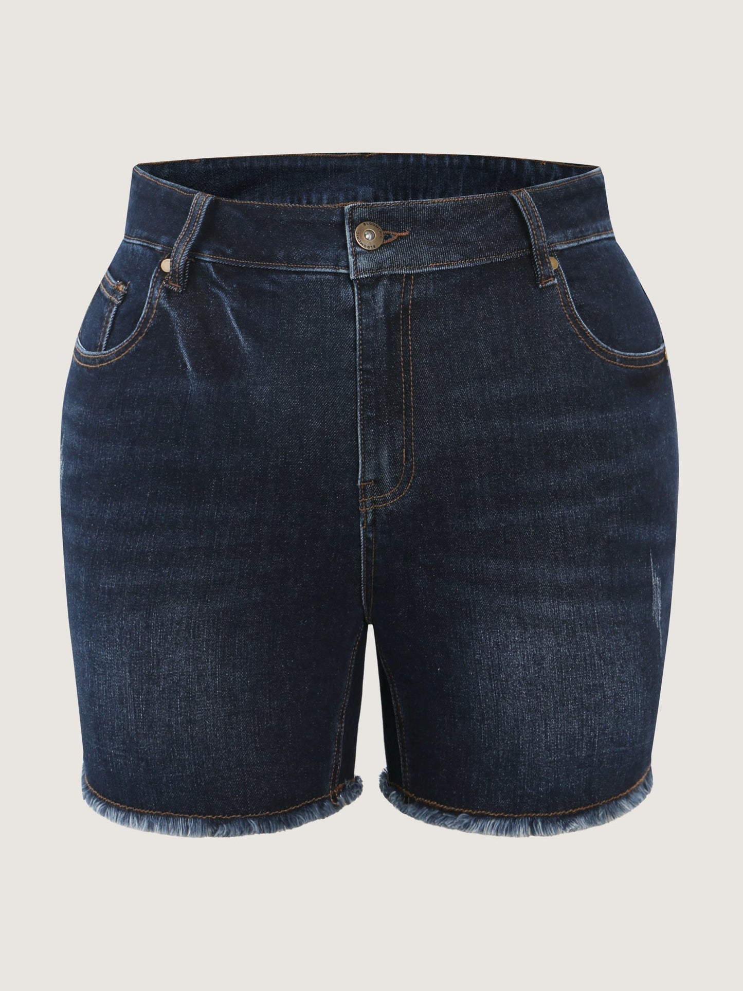 Stretchy Mid-Rise Denim Shorts