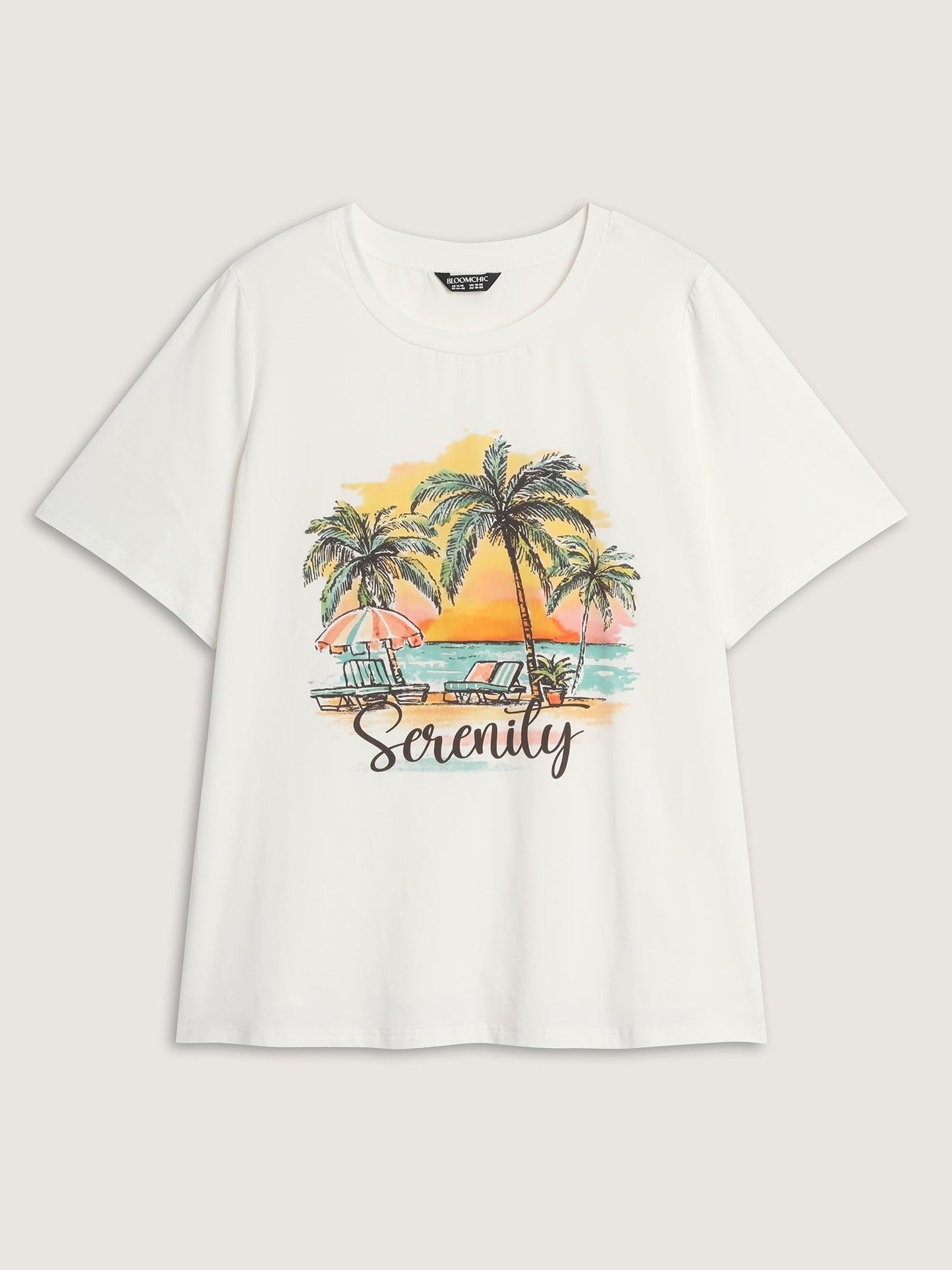 Serenity Pure Cotton Round Neck T-Shirt