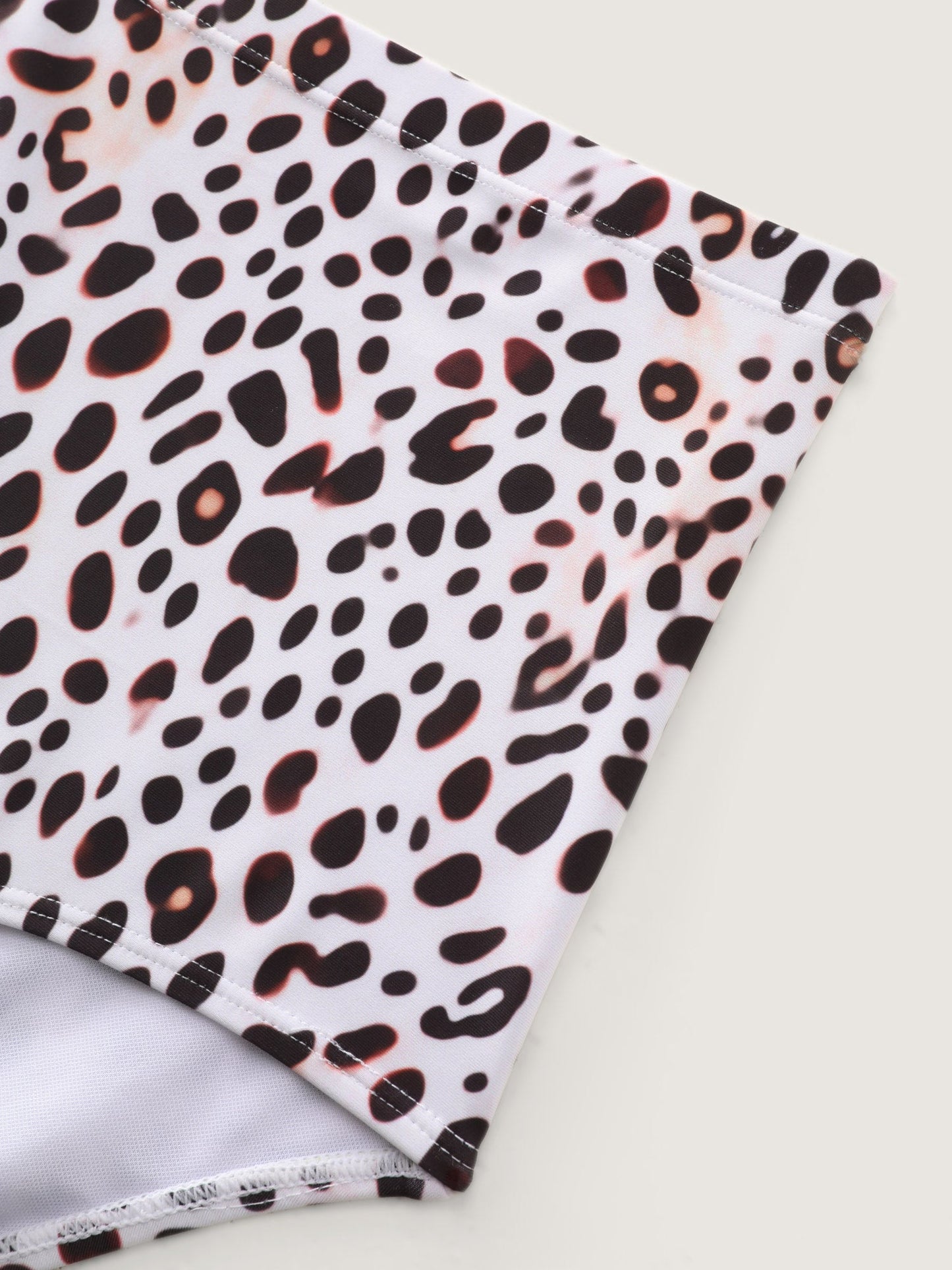 Leopard Print Hips Coverage Swim Dress