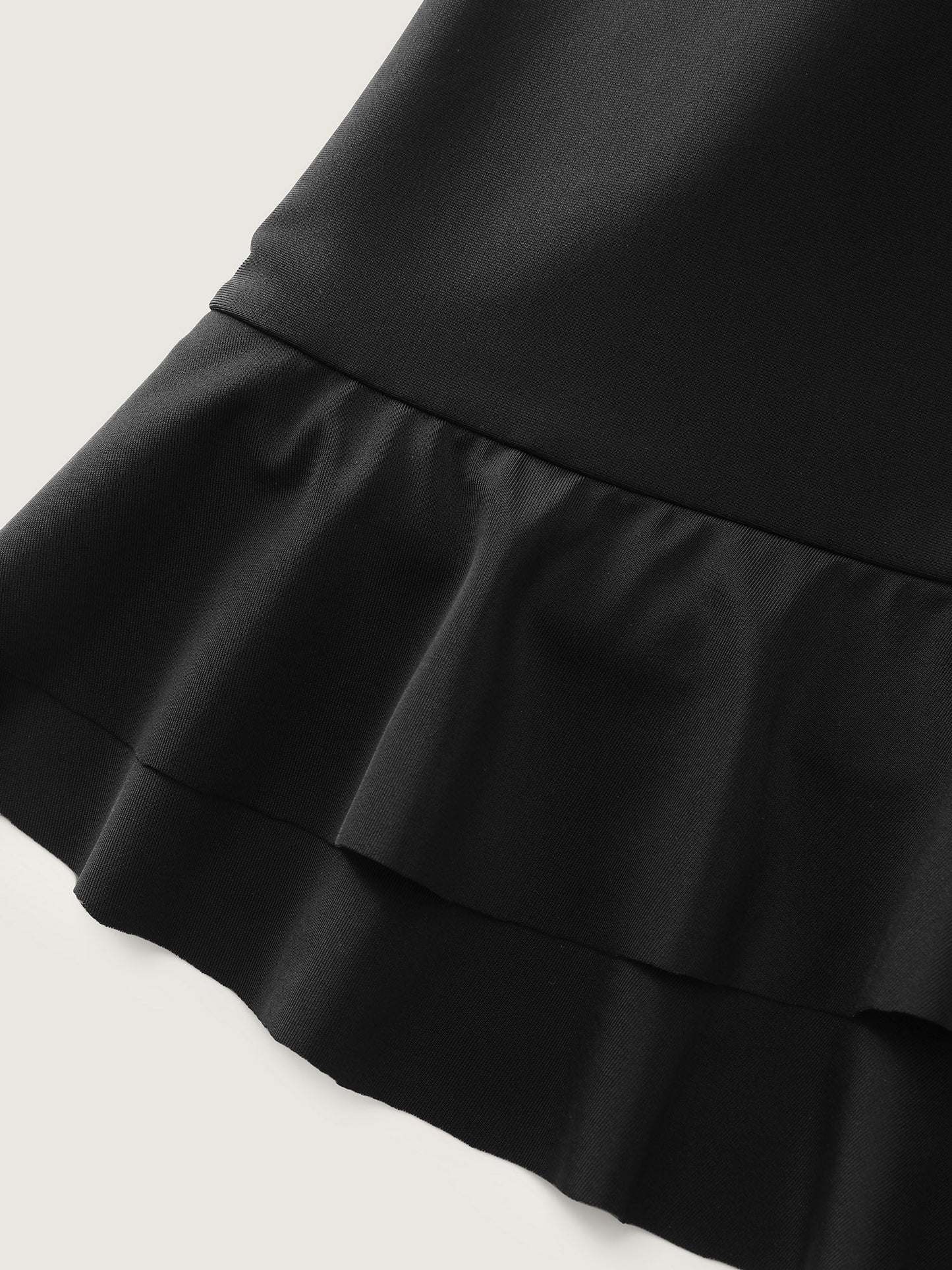 Ruffled Layered Plain Swim Bottoms