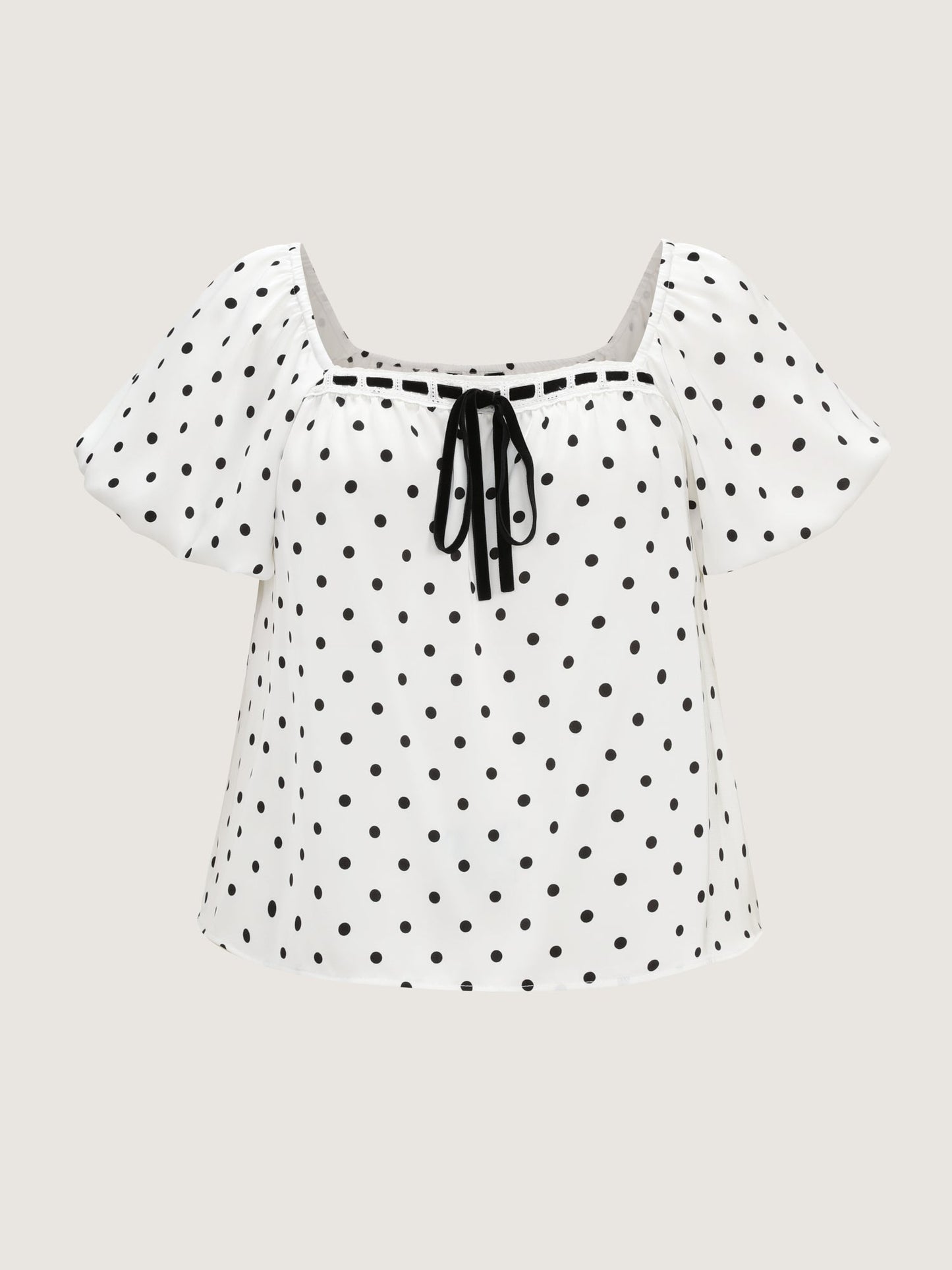 Timeless Polka Dots Neck-Tie Blouse