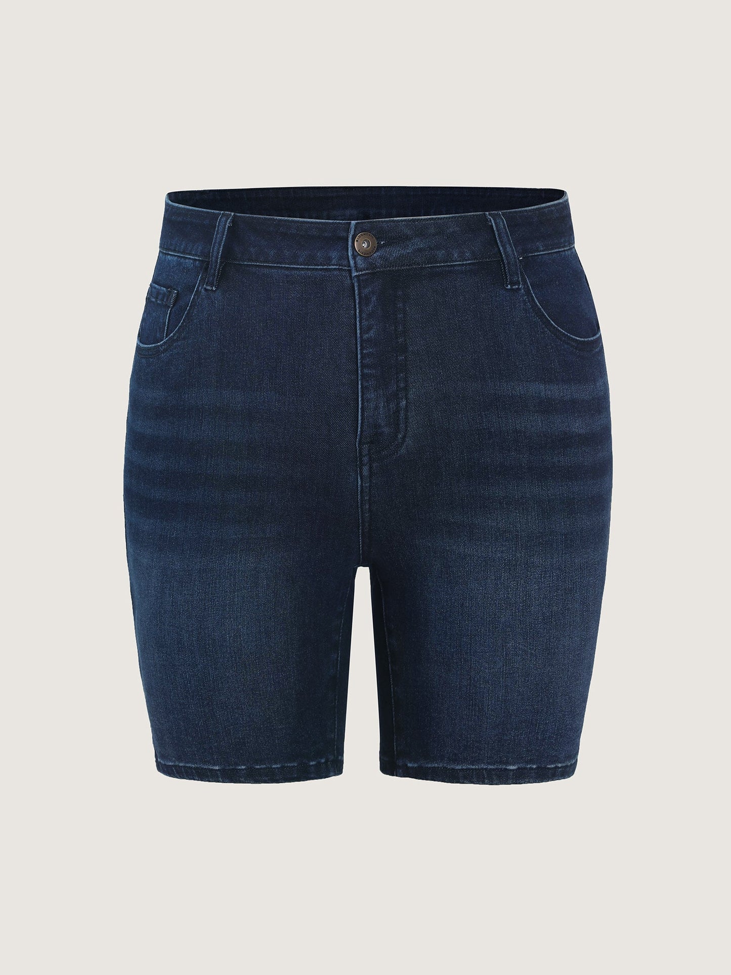 Stretchy Skinny-Fit Denim Shorts