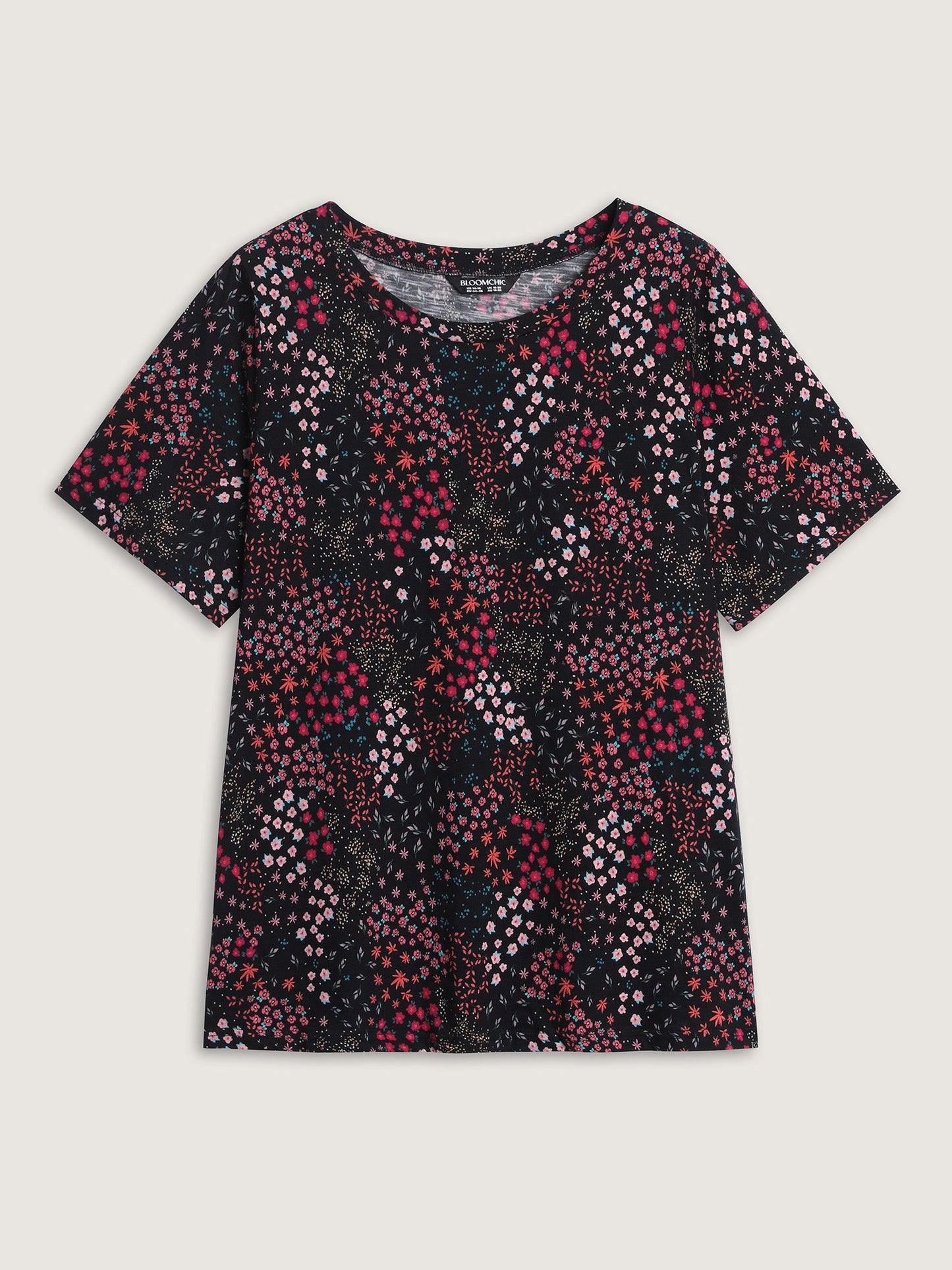 Pure Cotton Dense Floral Print T-Shirt