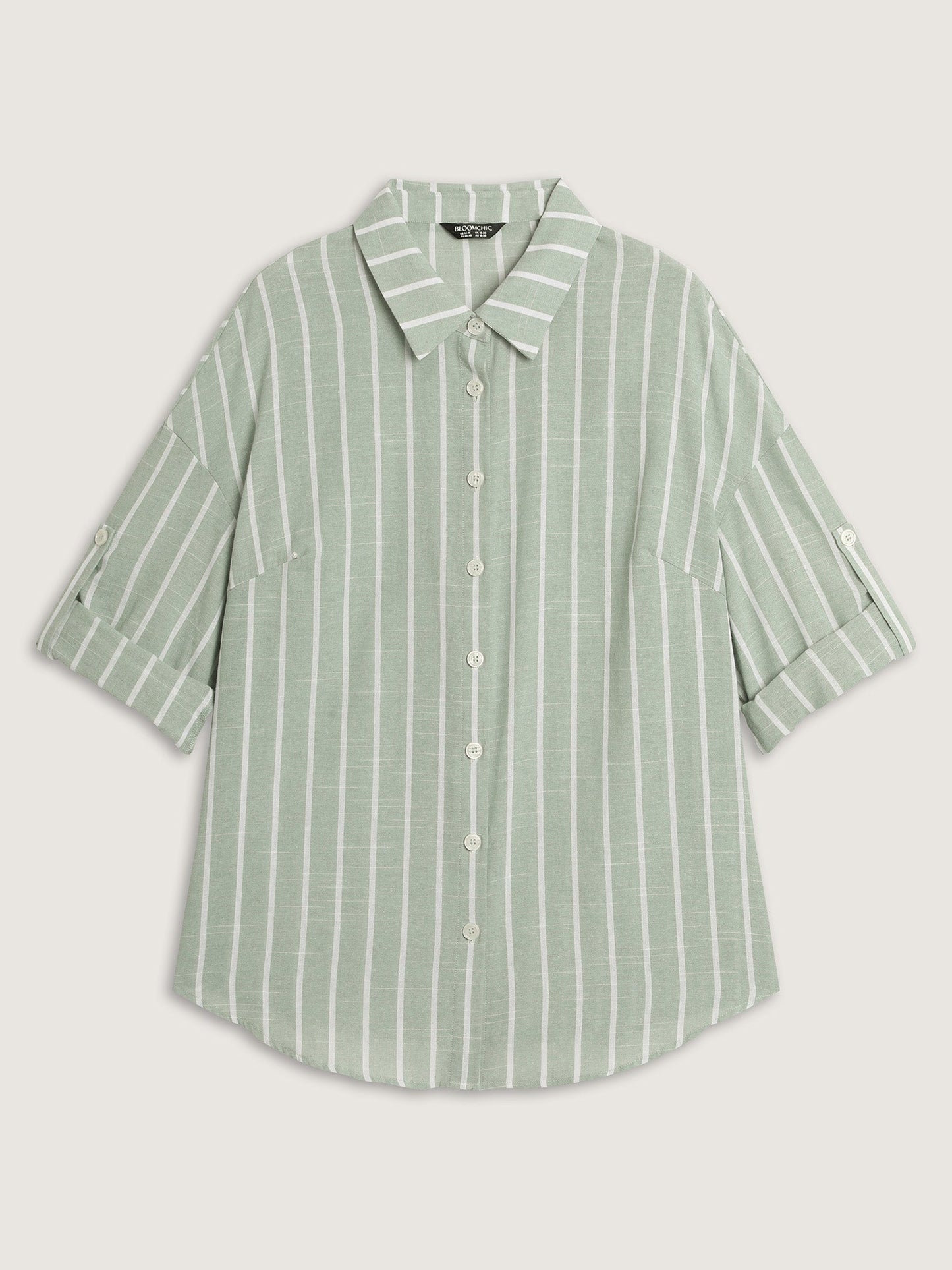 Adjustable Tab Sleeve Button-Down Shirt
