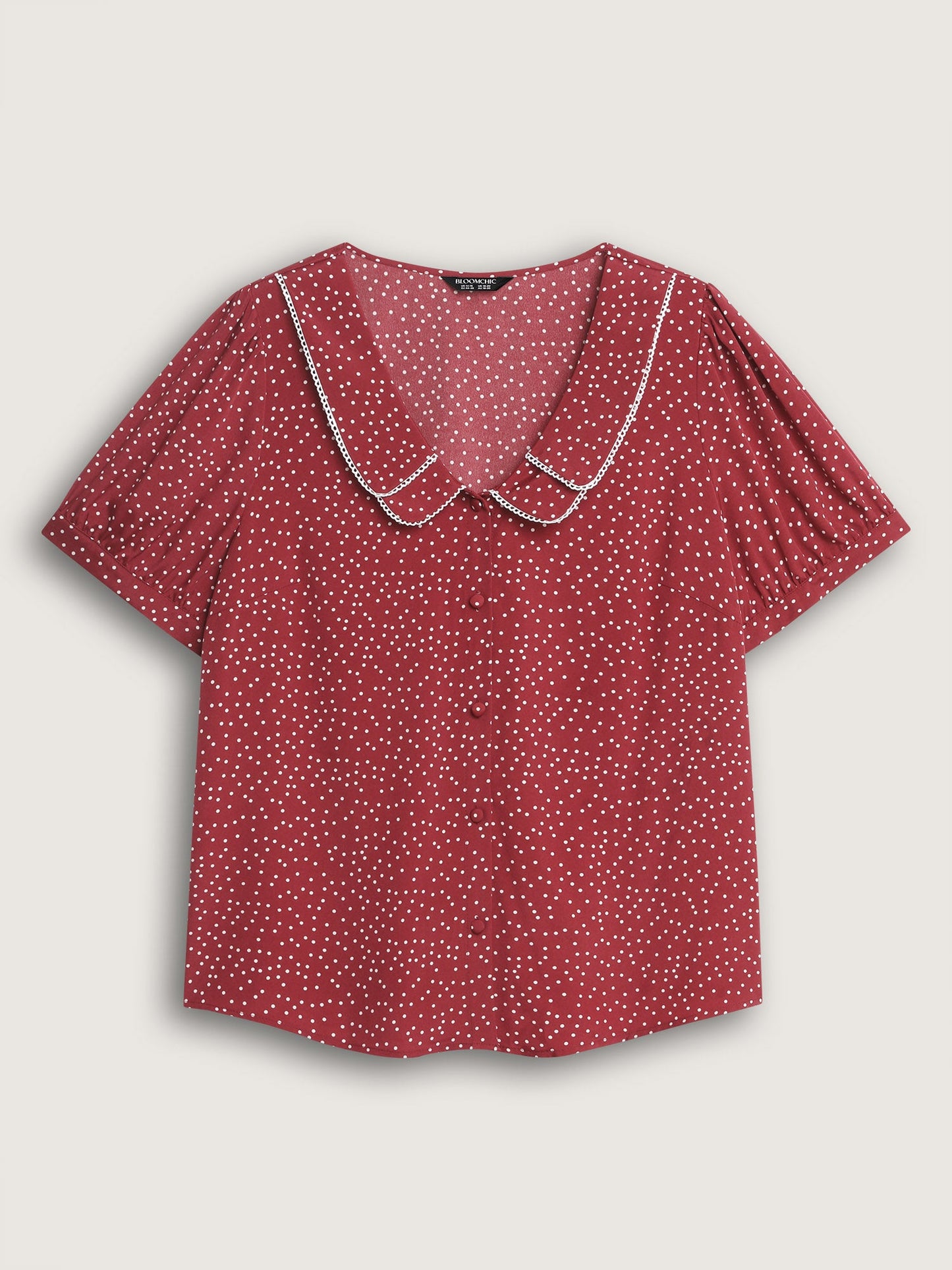 Doll Collar Retro Polka Dots Blouse