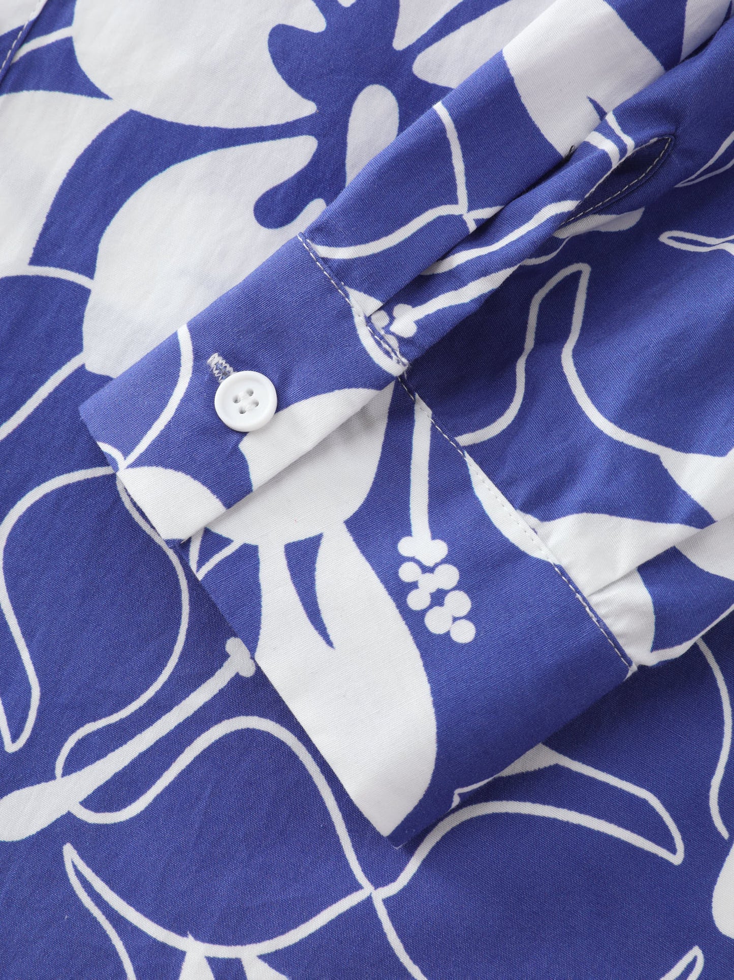 Pure Cotton Large Floral Print Shirt