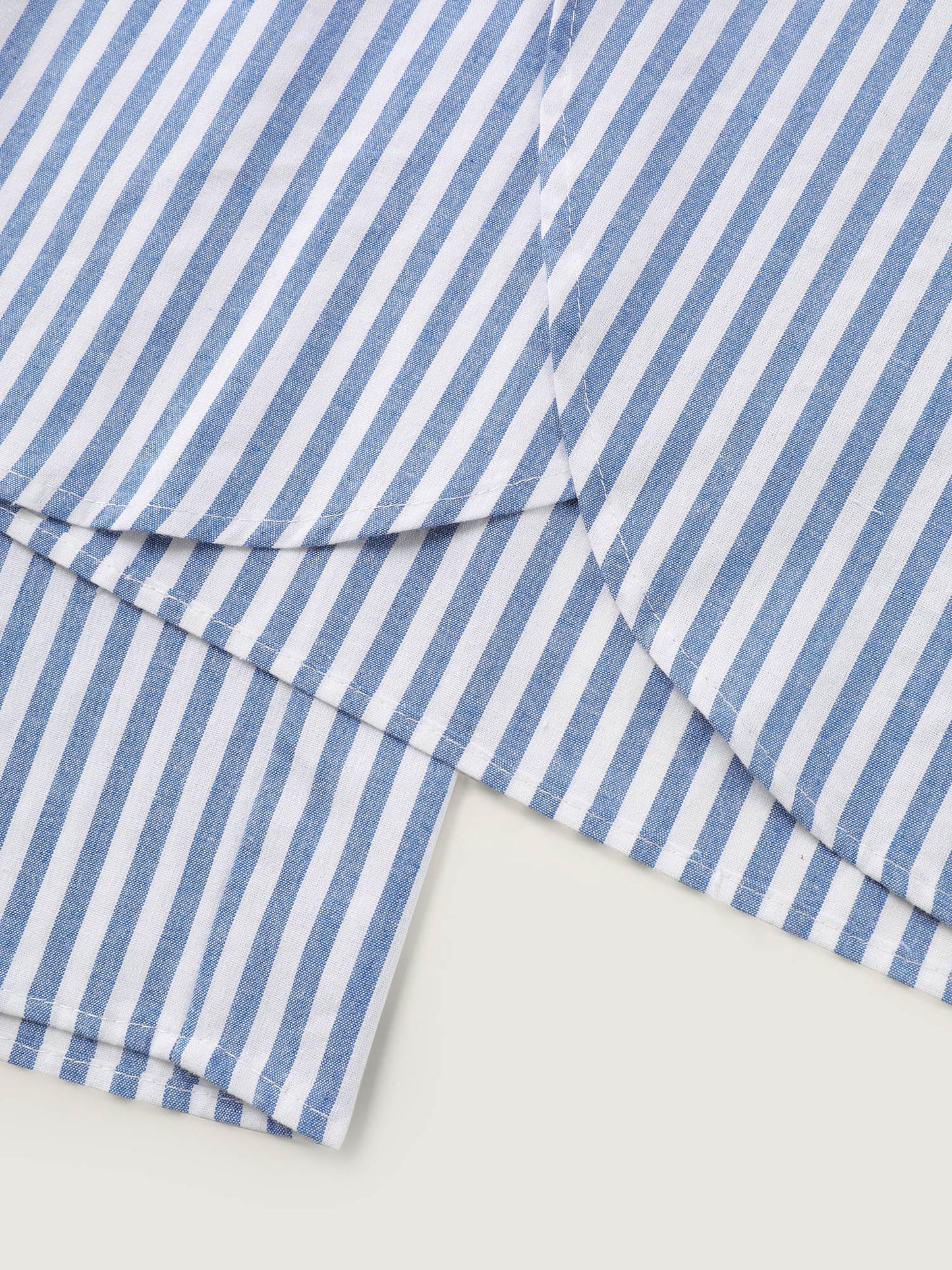 Pure Cotton Striped Petal Hem Two-Piece Set