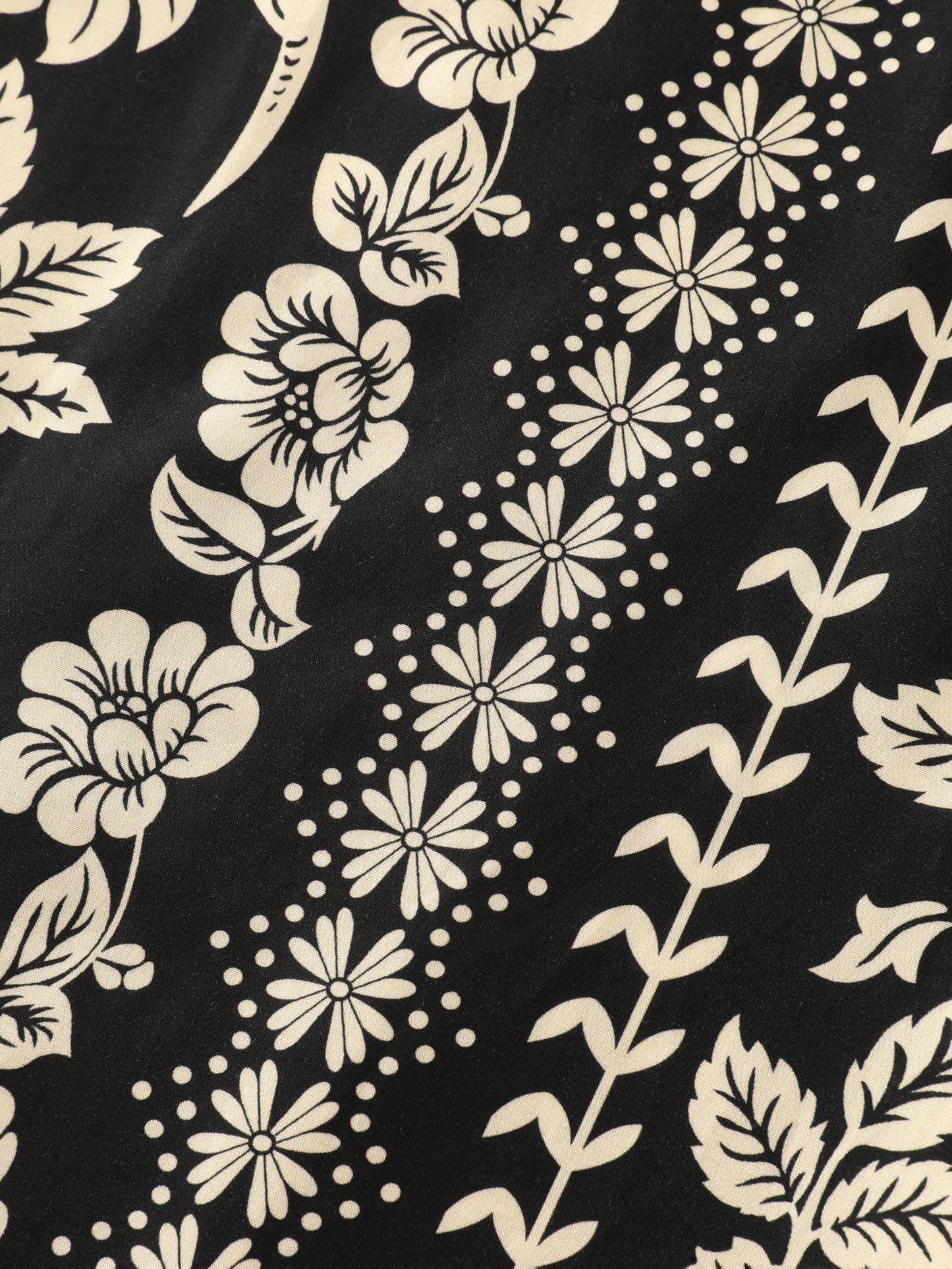 Monochrome Boho Print Pockets Midi Dress