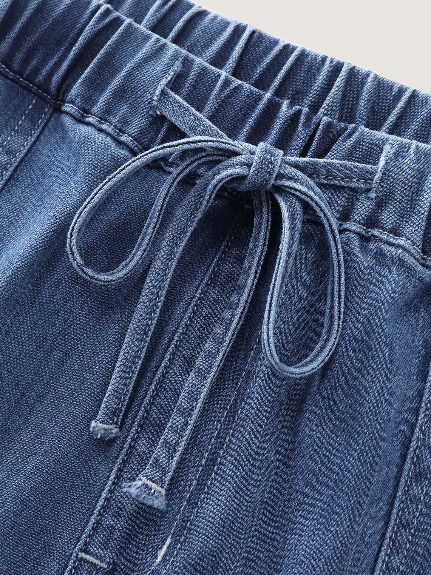 Supersoft Lace Detail Wide-Leg Jeans