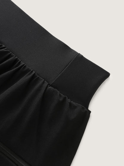 Wide Waistband Pockets Swim Bottoms