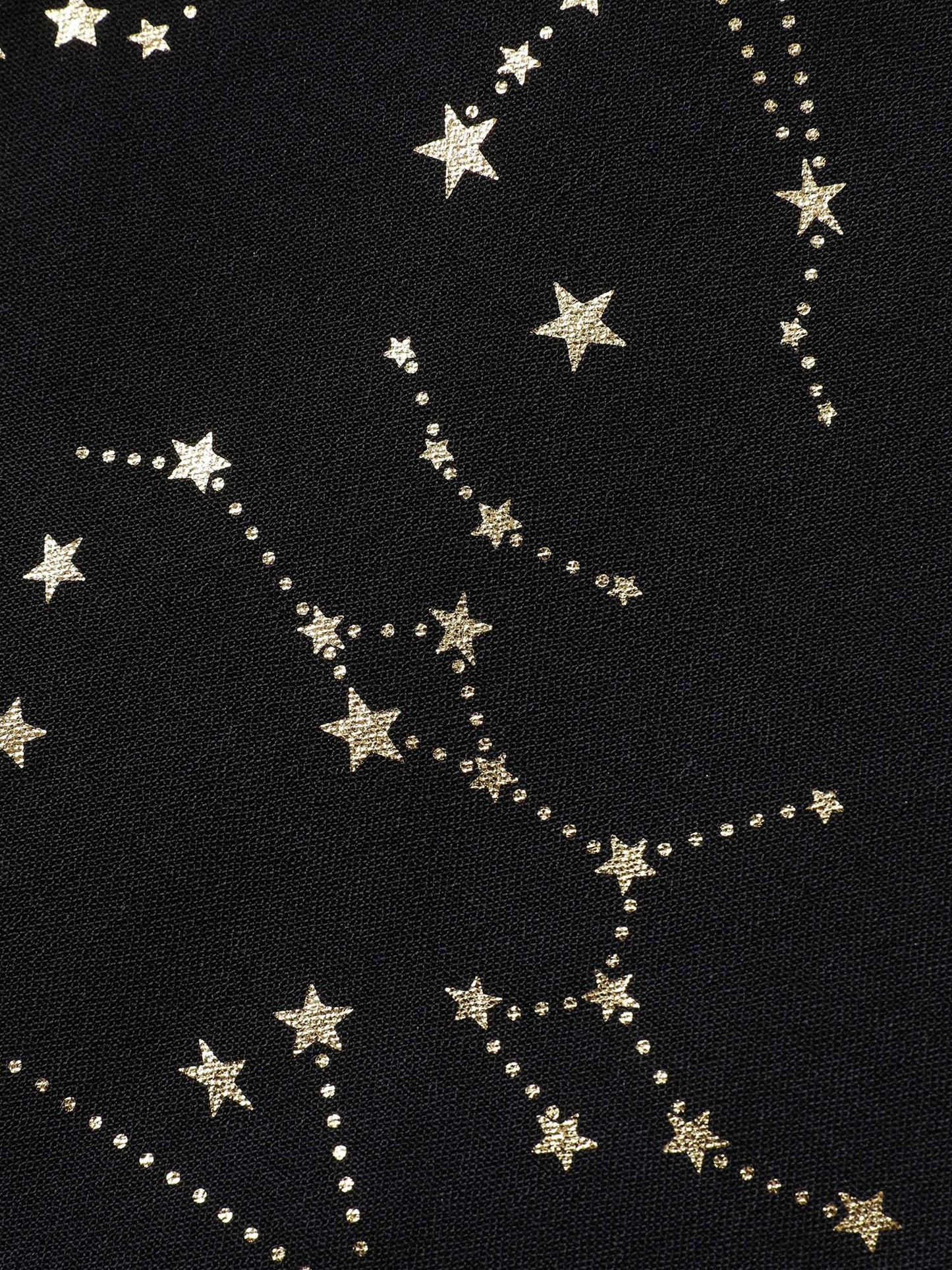 Shimmery Star Print Stretchy-Waist Midi Dress