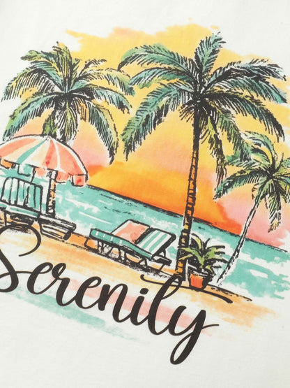 Serenity Pure Cotton Round Neck T-Shirt