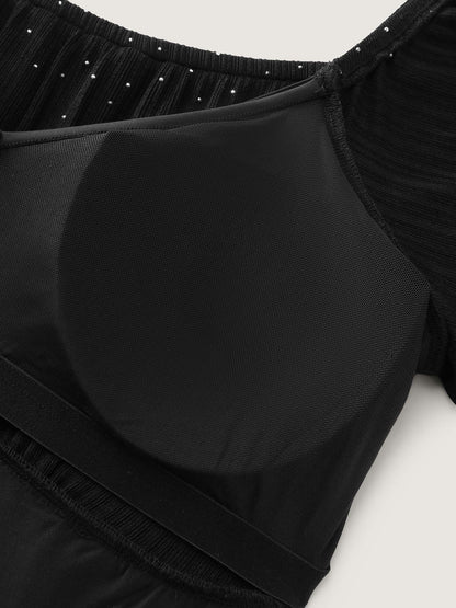 Polka Dot Built-In Bra And Panty Mini Dress
