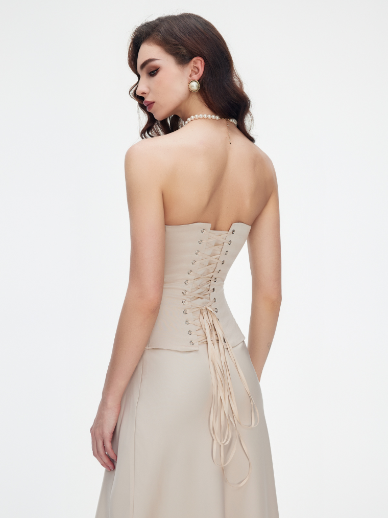 Satin corset