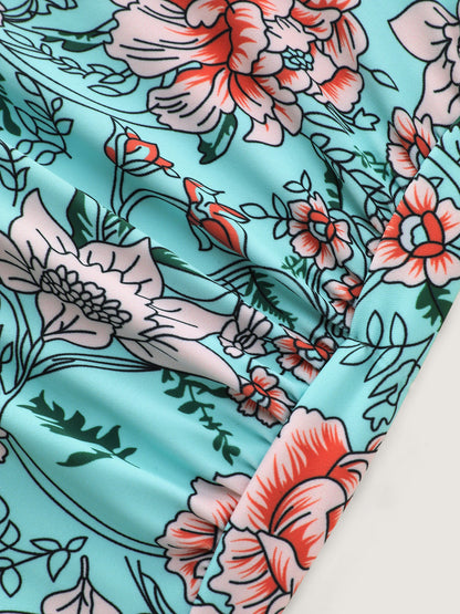 Floral Print Tummy-Control One-Piece Swimsuit