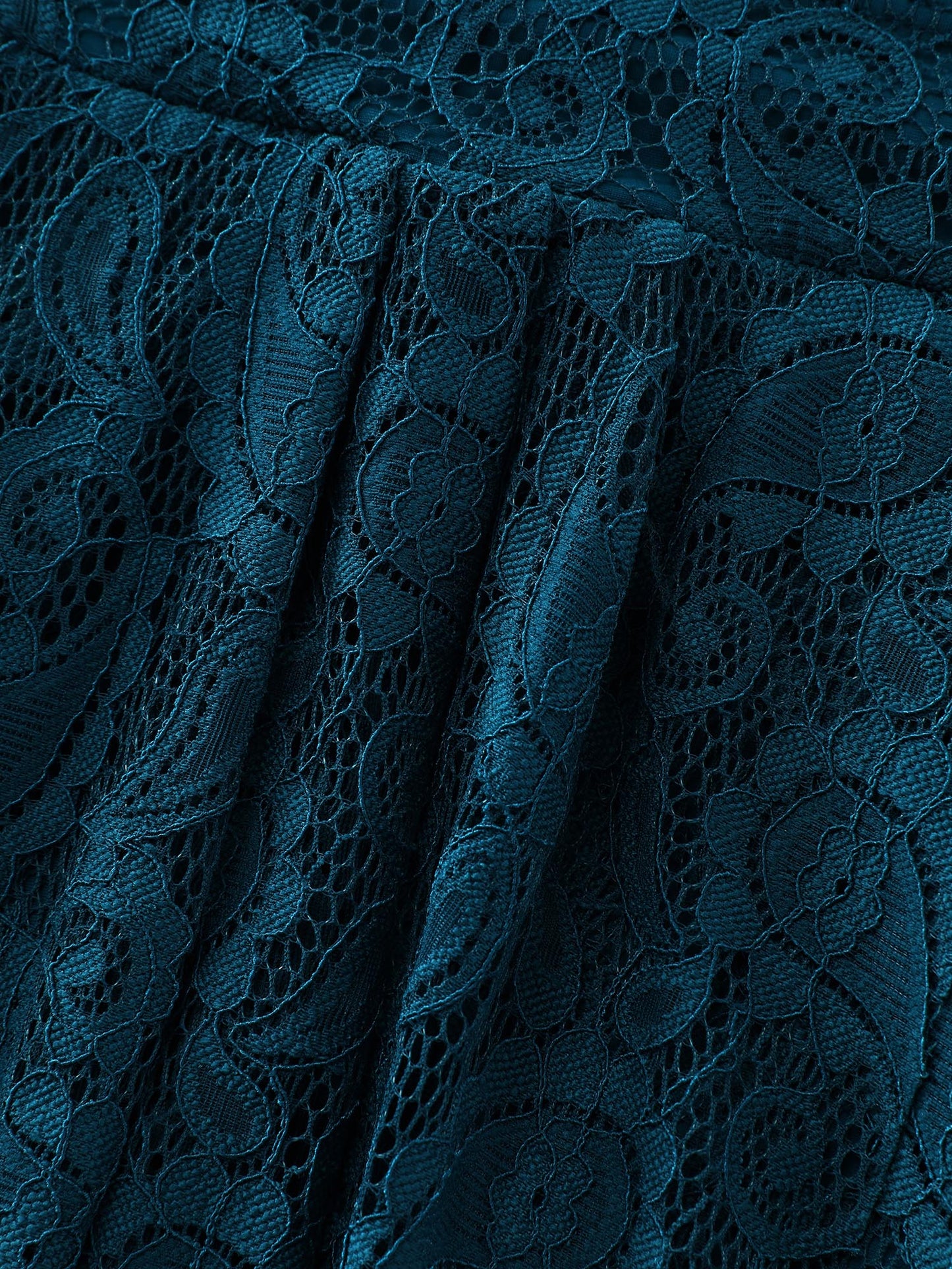 Lace Curvy Hem Fit And Flare Swim Dress