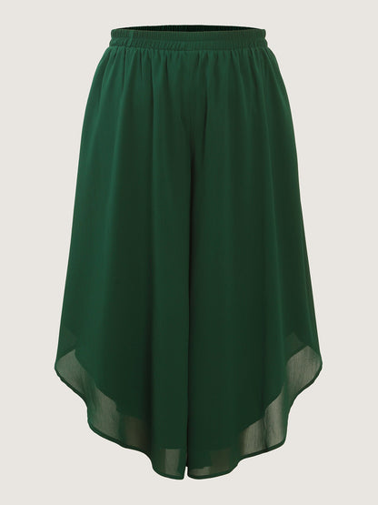 Flowy Lined Wide-Leg Pants