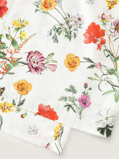 Floral Print Stretchy Waist Wide-Leg Pants