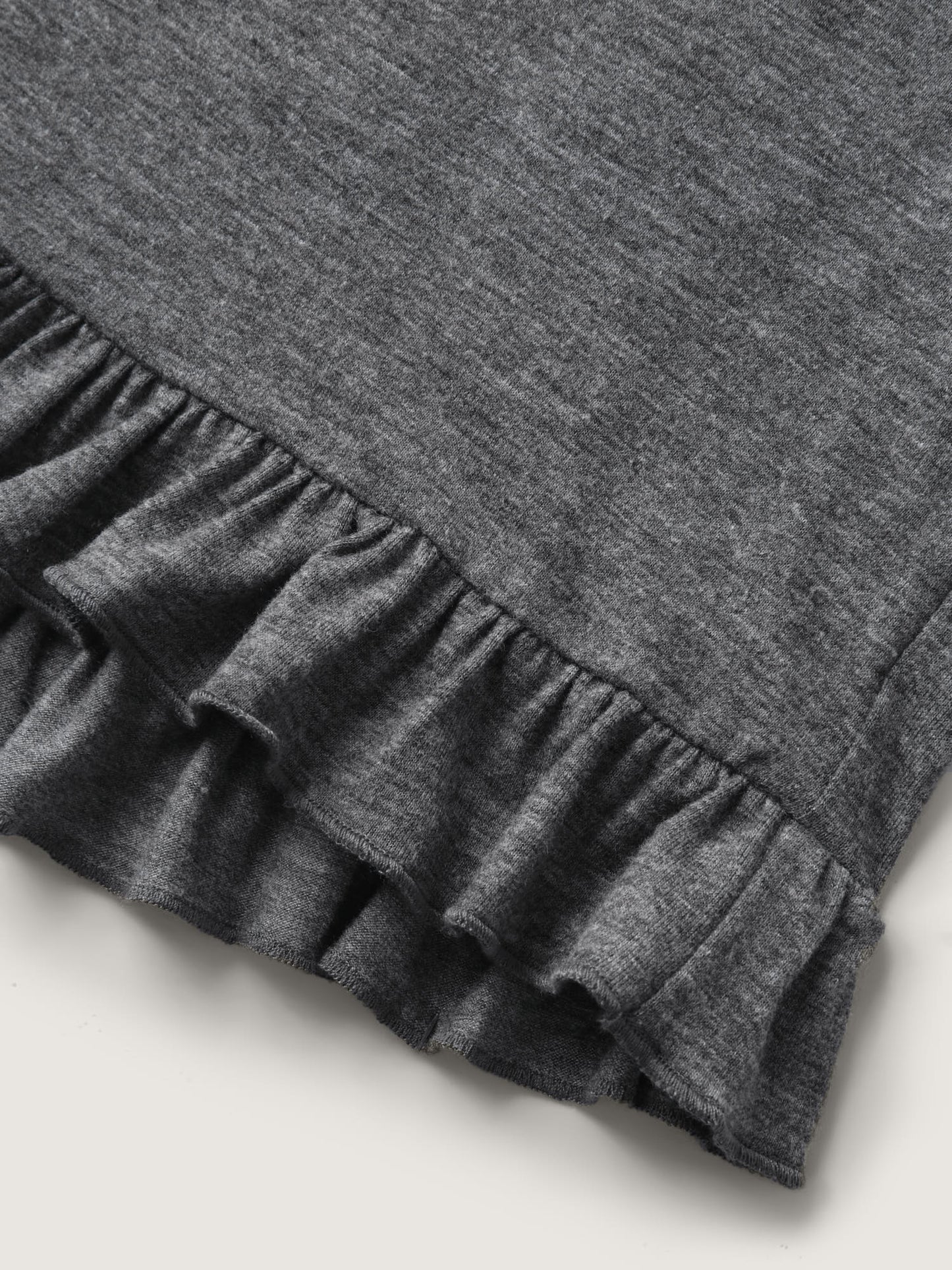 Supersoft Mixed Color Knit Drawstring Ruffled Shorts