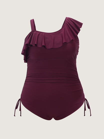 Ruffled Tummy-Control One-Piece Swimsuit