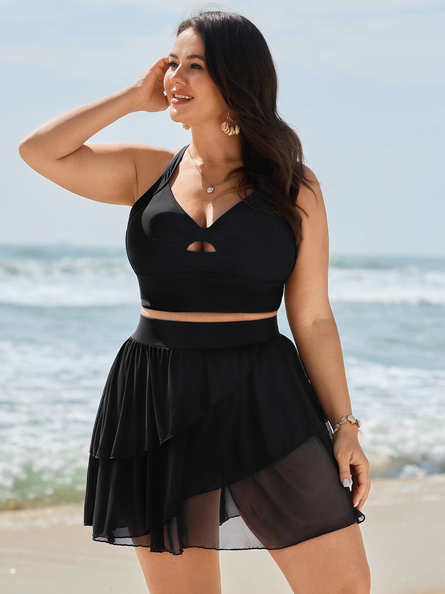 Sheer Layered Swim Bottoms