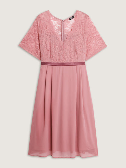Soft Romance Sheer Lace Midi Dress