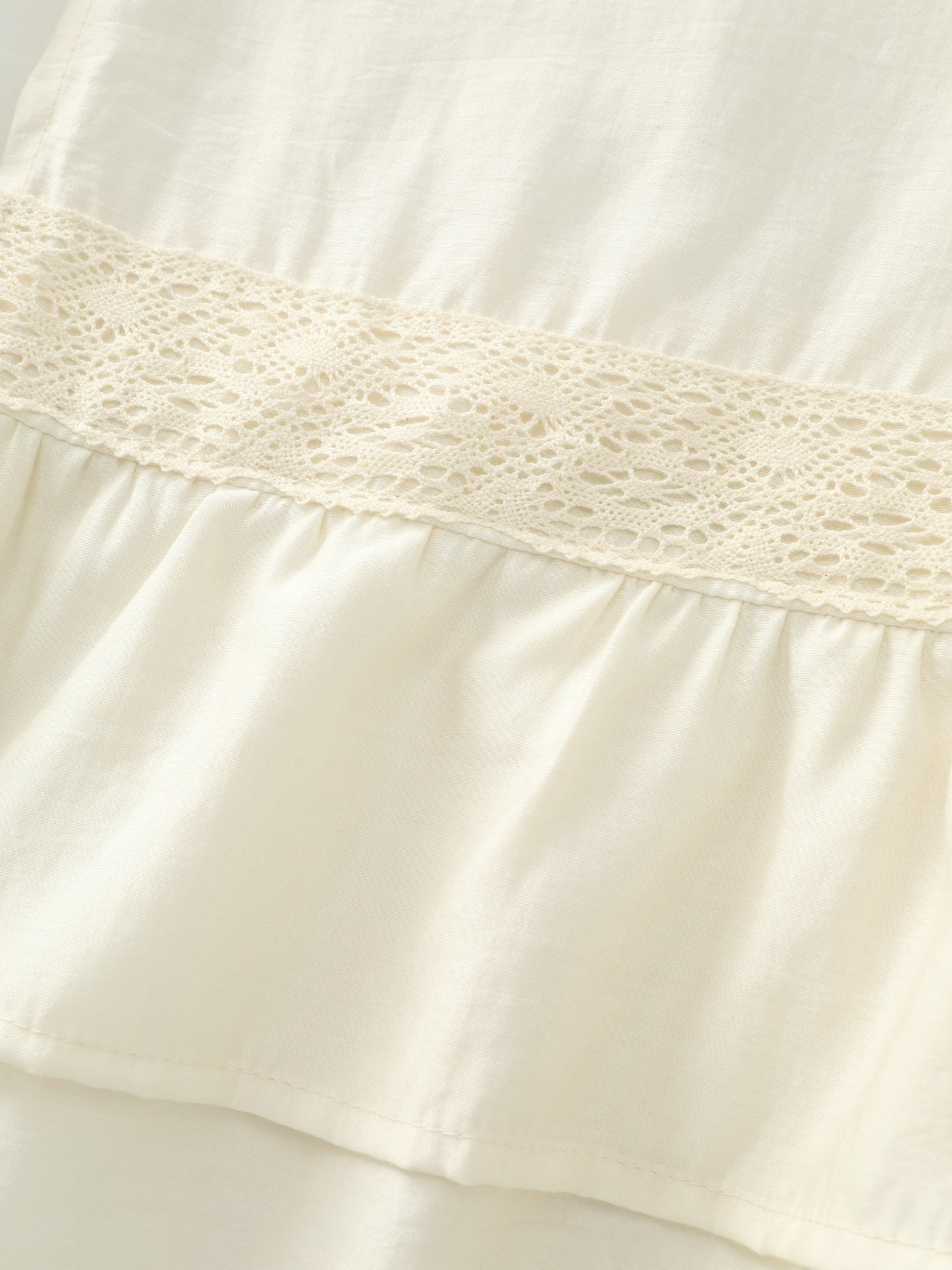 Sheer Lace Lotus Leaf Detail Kimono