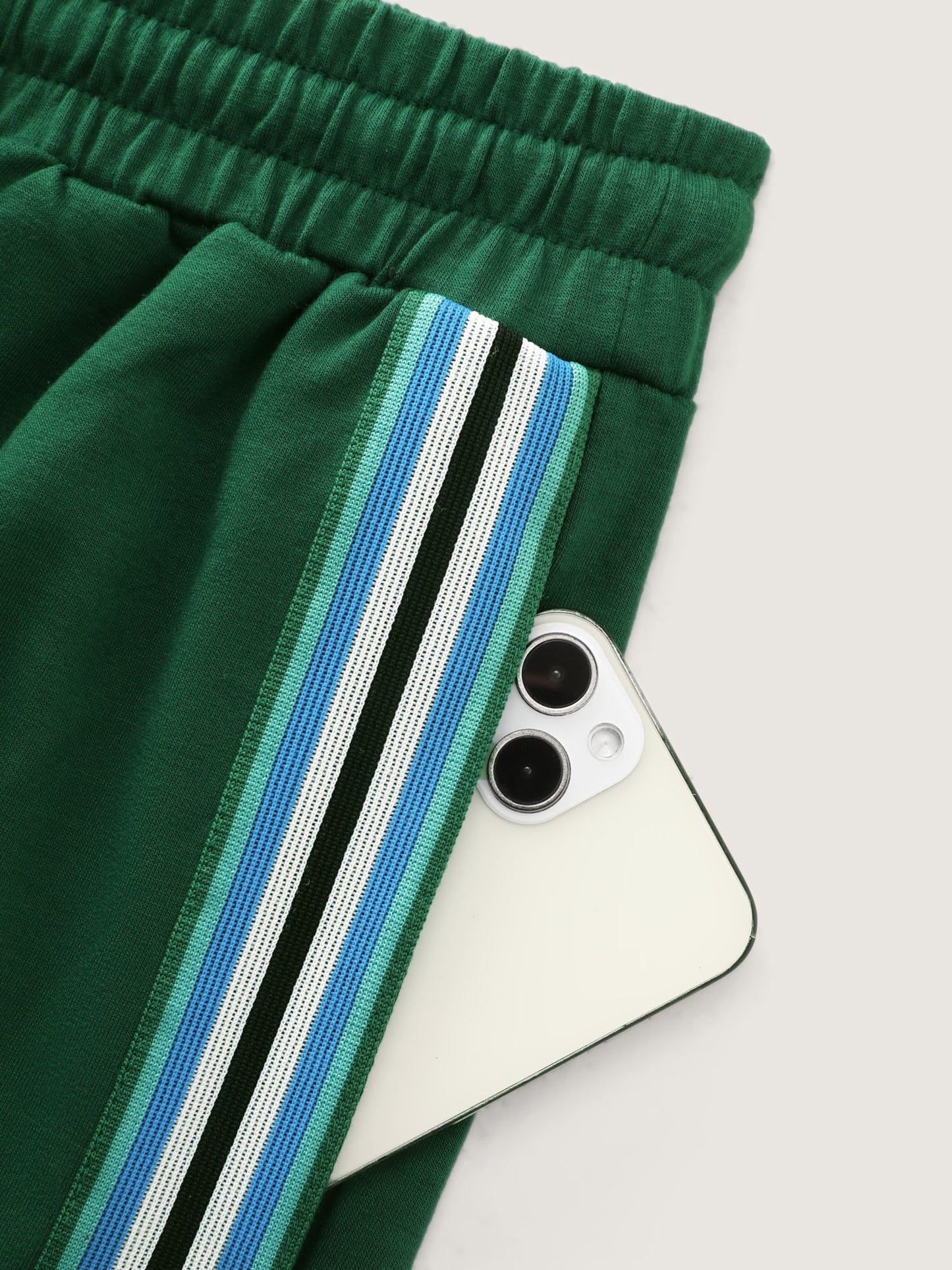 Side Striped Stretchy Waist Pants
