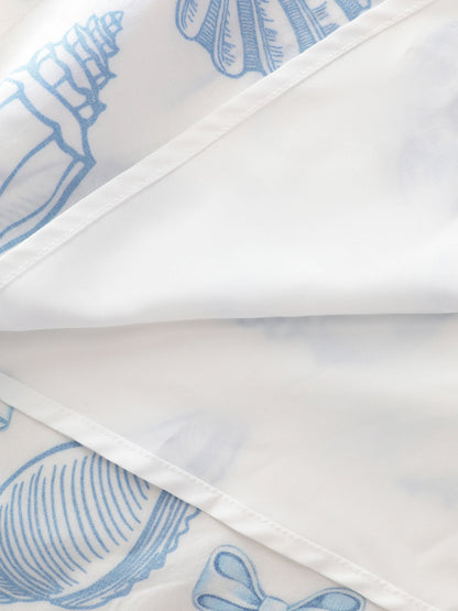 Supersoft Seashell Print Pockets Contrast Edge Maxi Dress