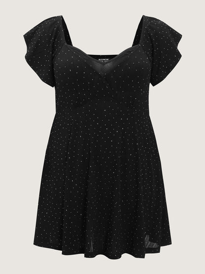 Polka Dot Built-In Bra And Panty Mini Dress
