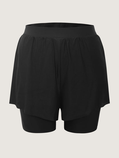 Full-Hip Coverage Pockets Spliced Swim Bottoms