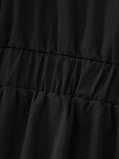 Suit Collar Button Detail Plain Blouse