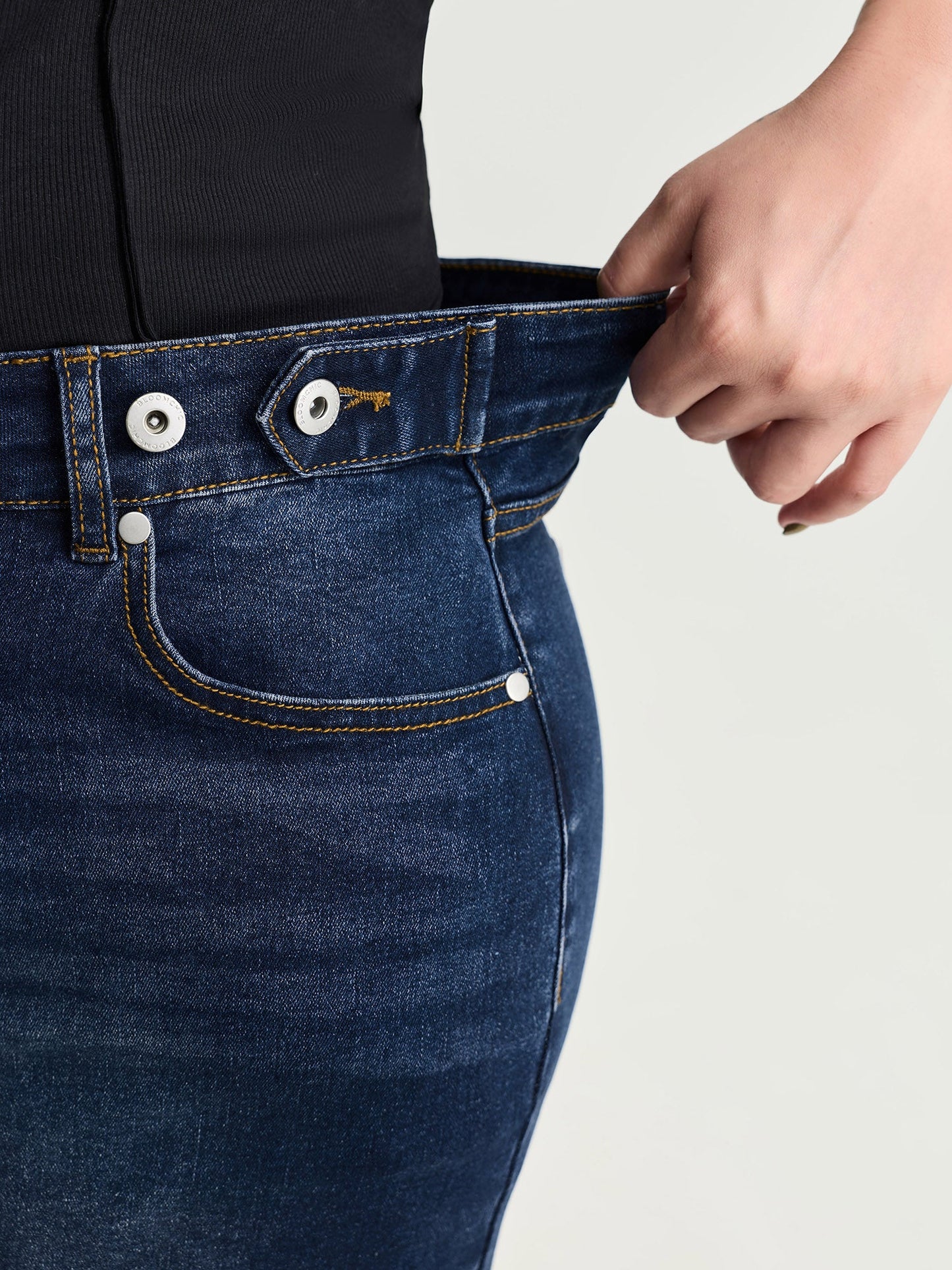 Stretchy Skinny-Fit High-Rise Denim Shorts