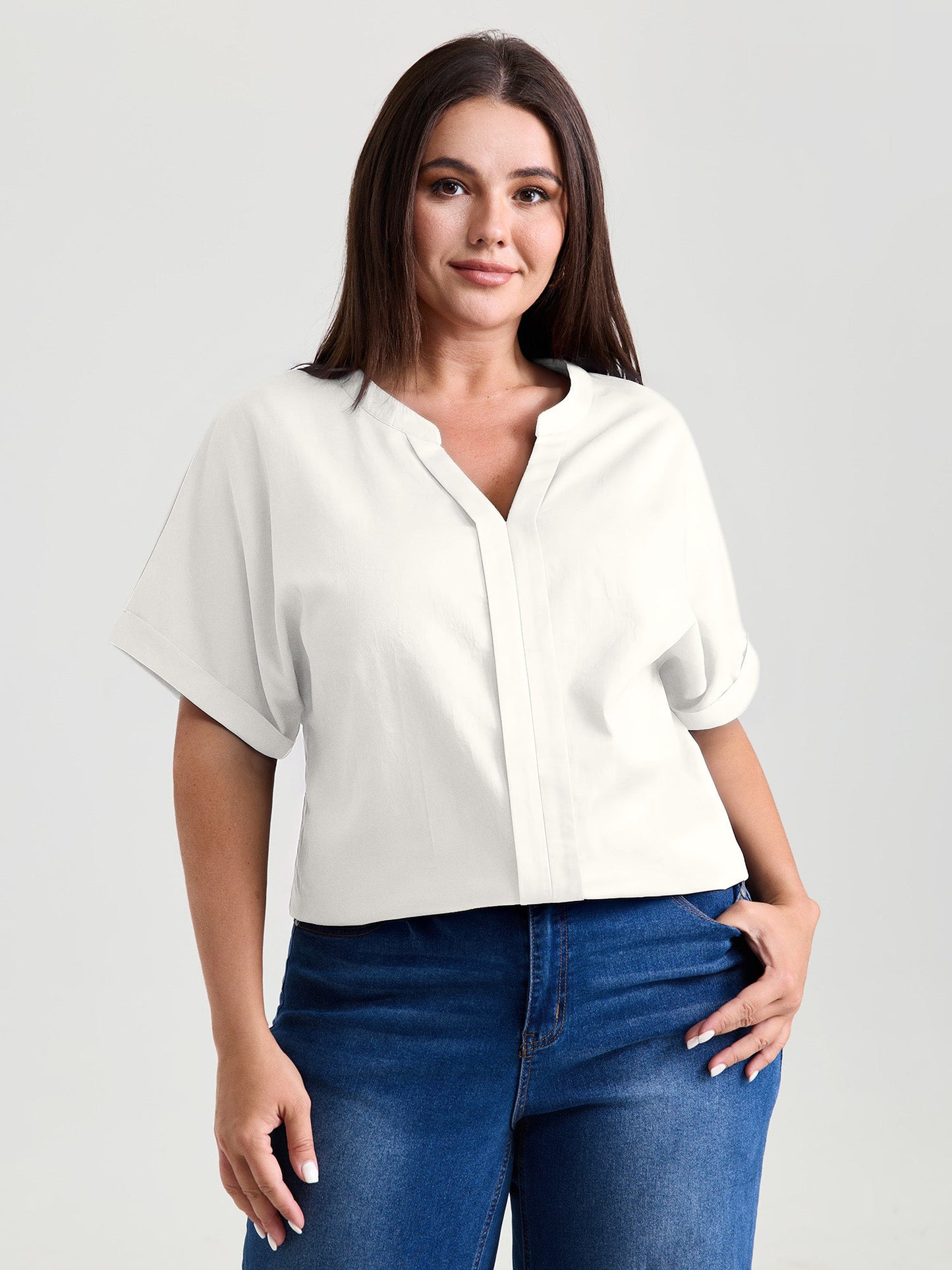 Breathable Feel Textured Blouse