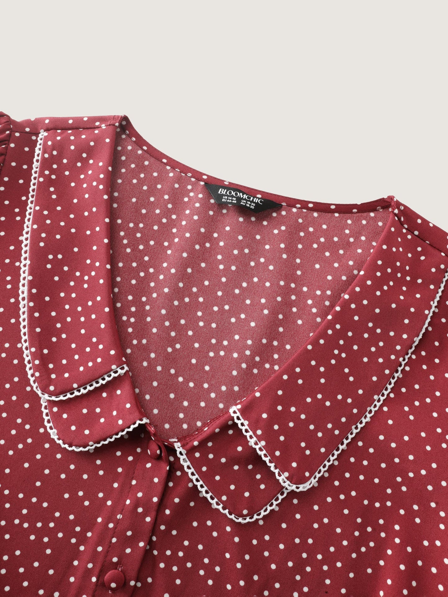 Doll Collar Retro Polka Dots Blouse