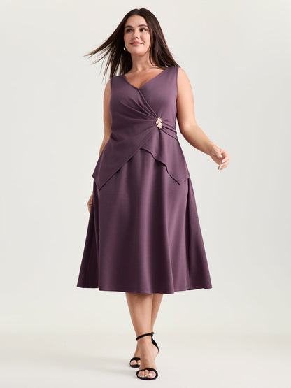 Supersoft Side Knot Metal Detail Midi Dress